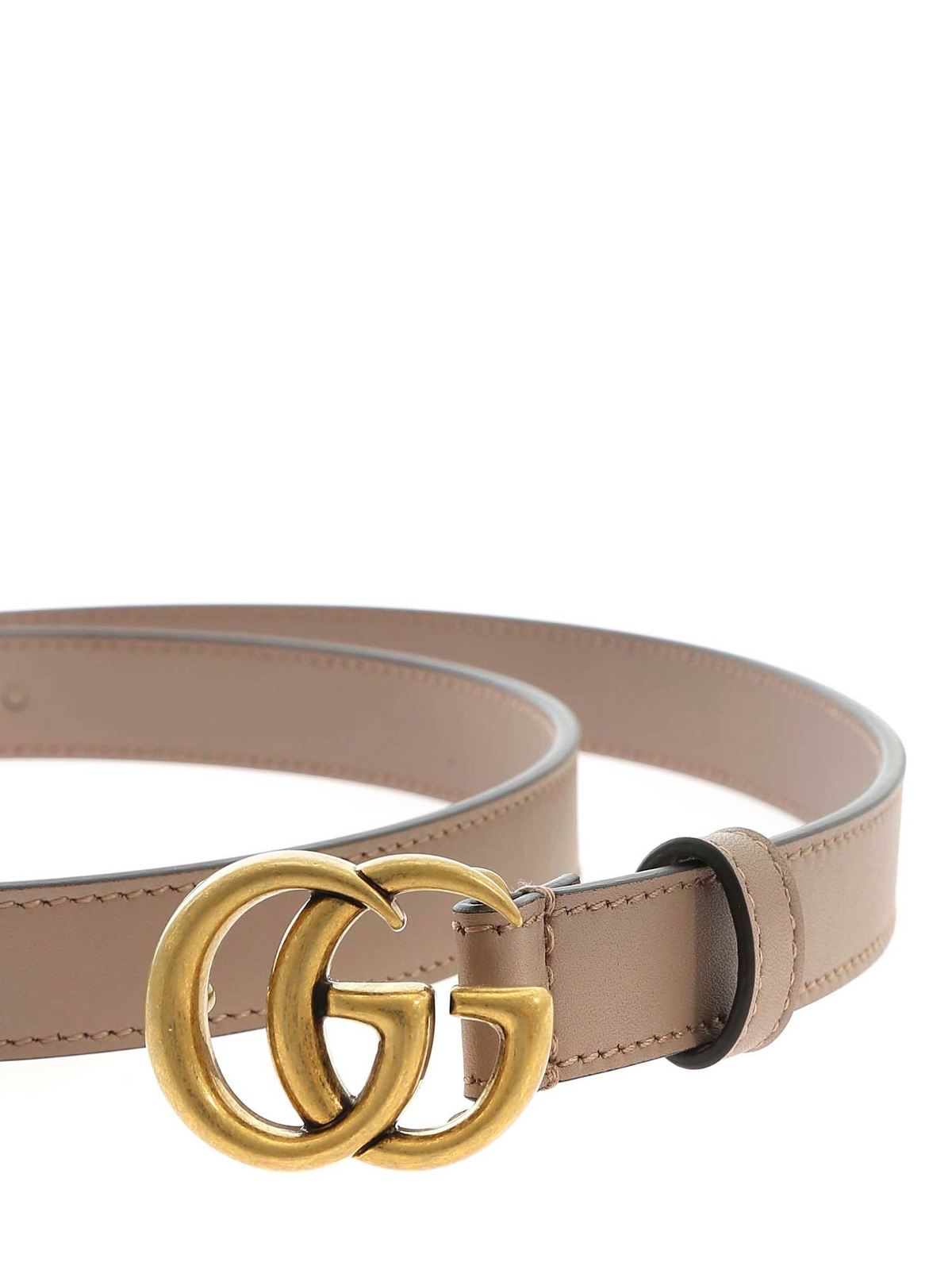 Belts Gucci - Double G buckle belt in dove grey color - 409417AP00T5729