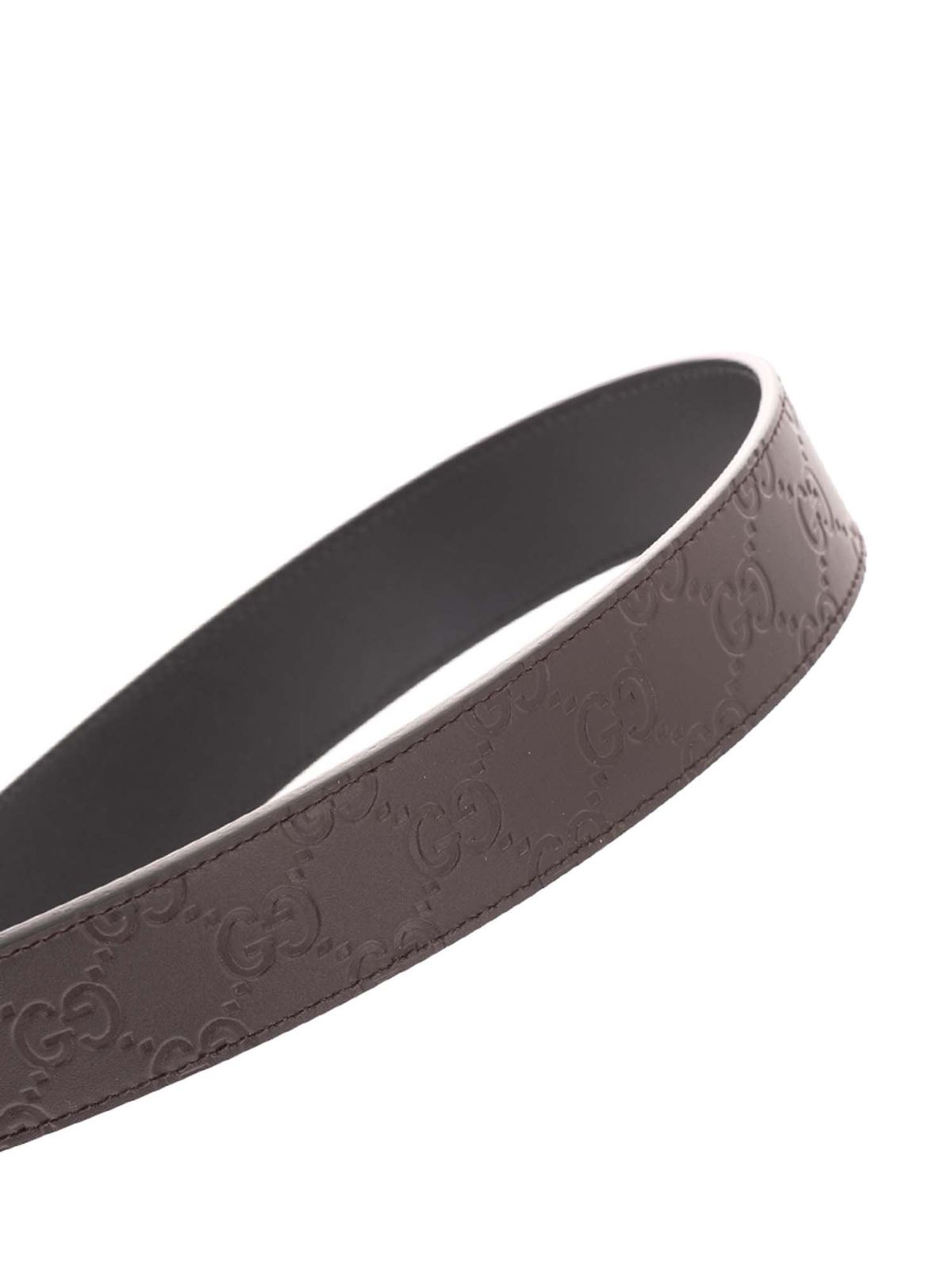 Belts Gucci Reversible Signature belt in brown and black