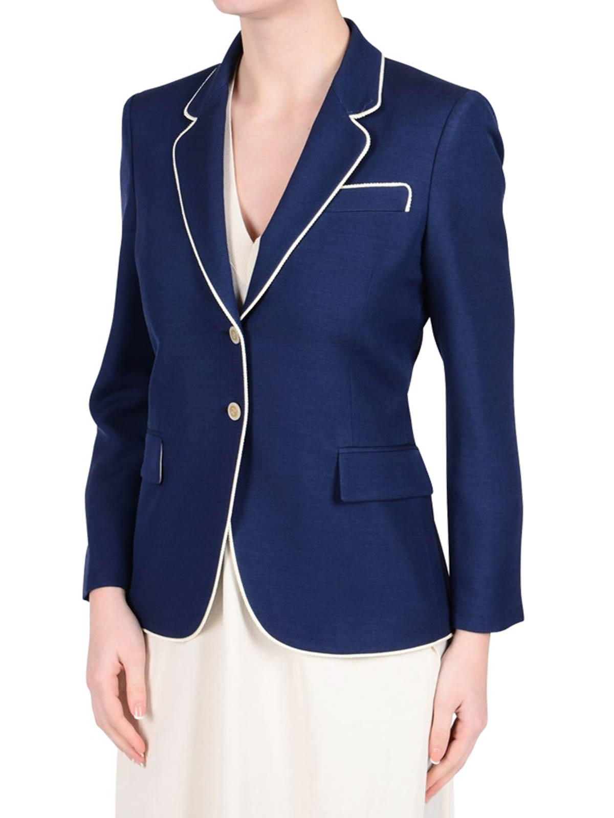 Blazers Gucci Contrasting piping blazer 410013ZGM884981