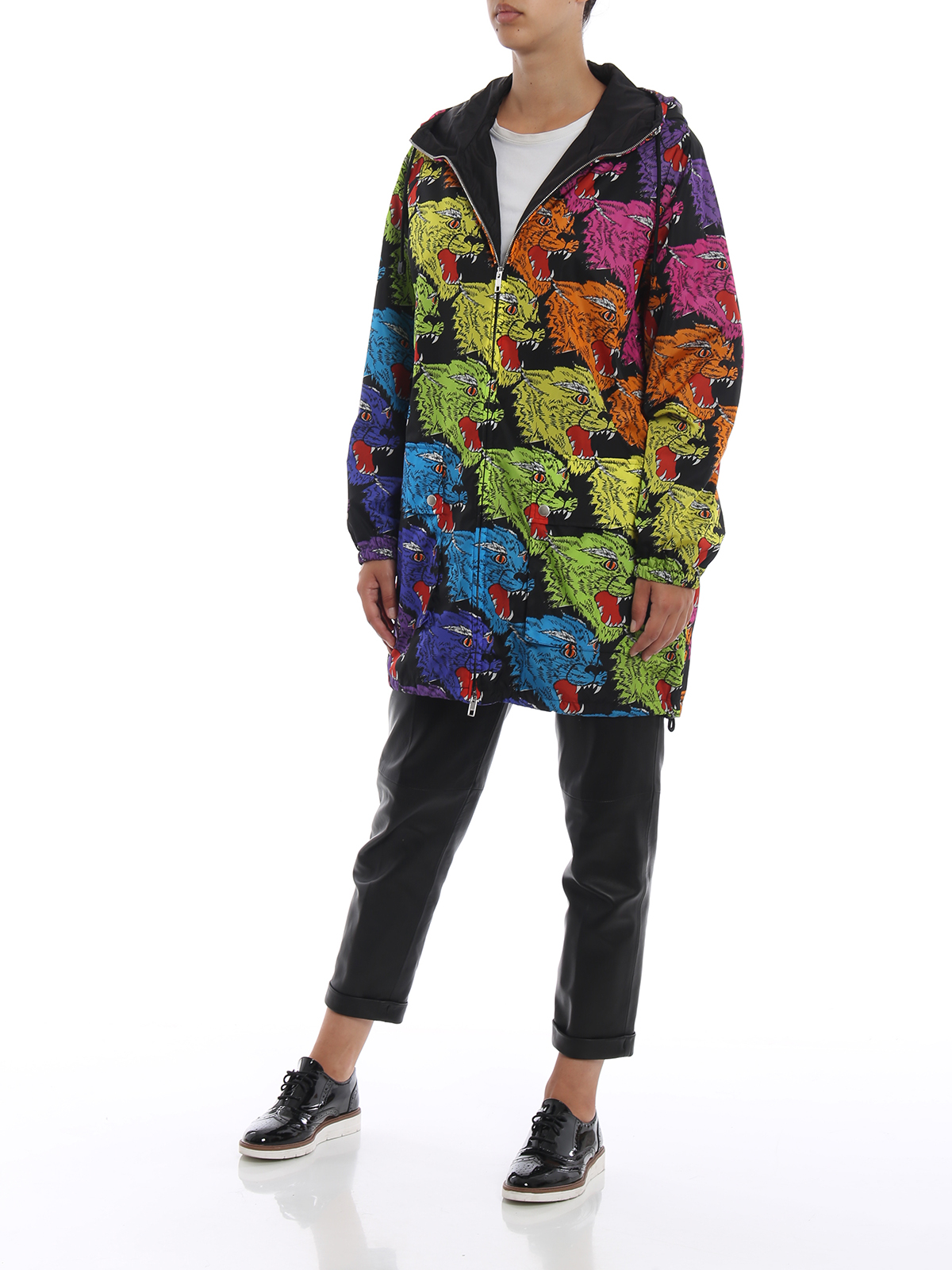 kirurg form blotte Casual jackets Gucci - Rainbow panther print nylon caban - 528902Z783C1247