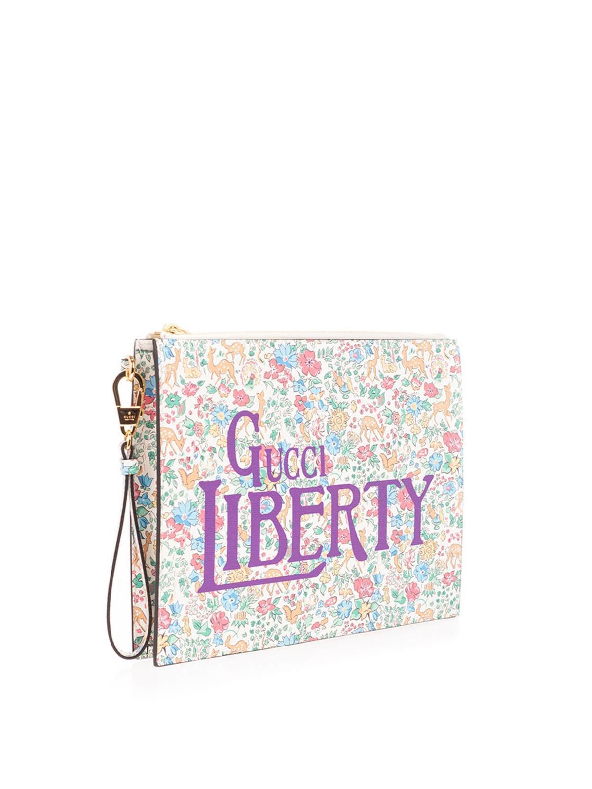 gucci floral wristlet