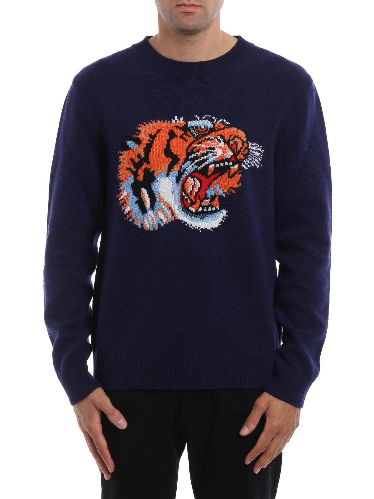 Crew necks Gucci - Wool crewneck with tiger embroidery - 474693X5T504956