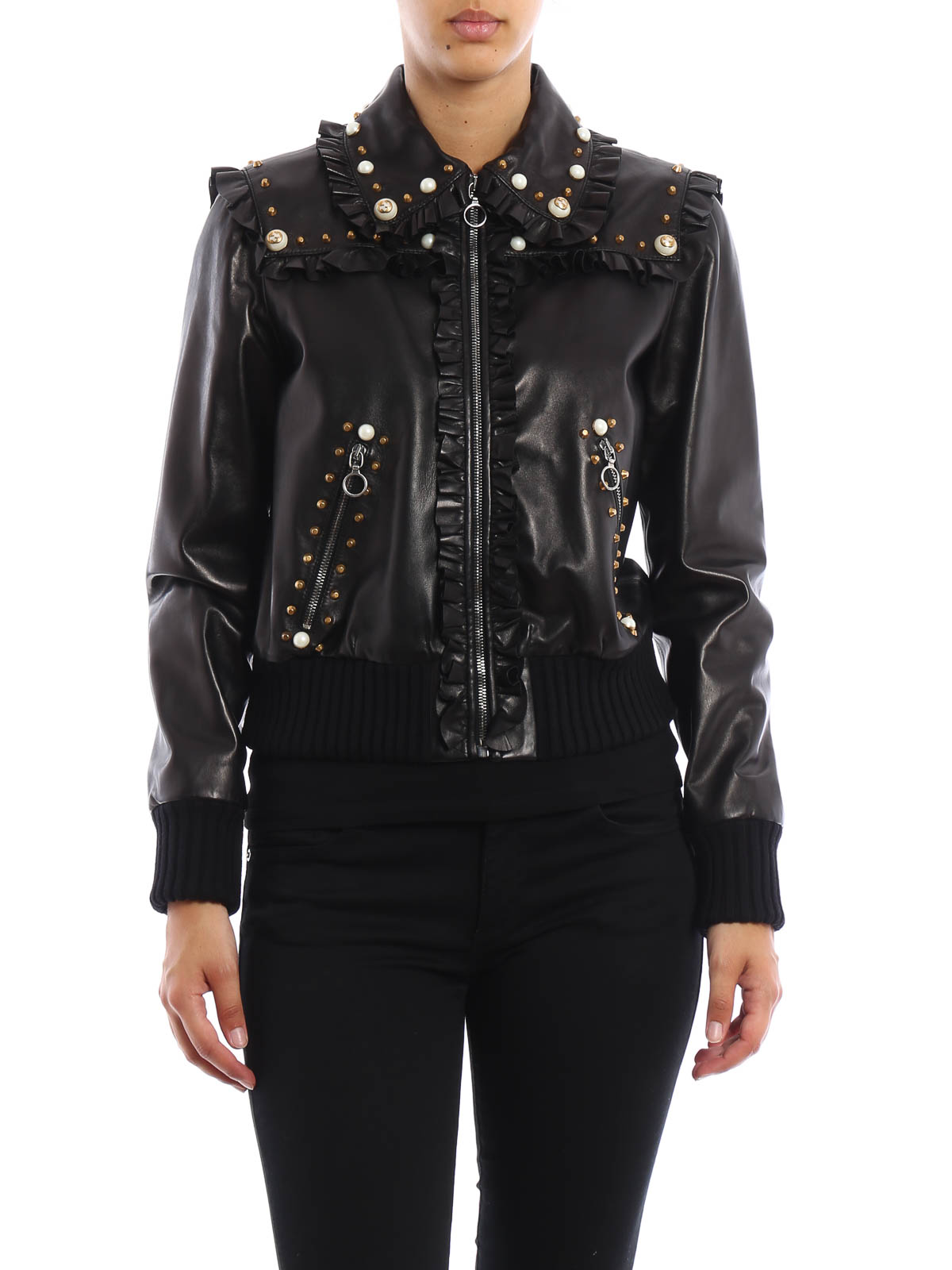 gucci leather jacket womens