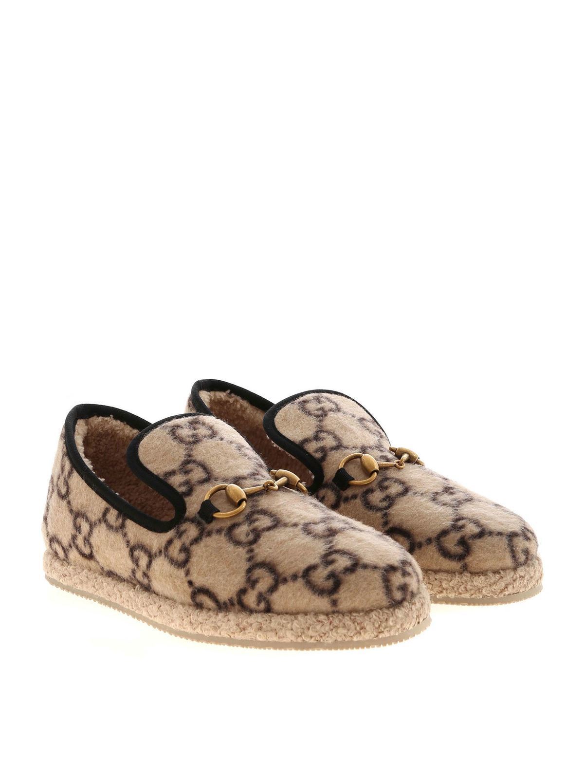 Loafers & Slippers - wool loafers in beige - 575850G38409766