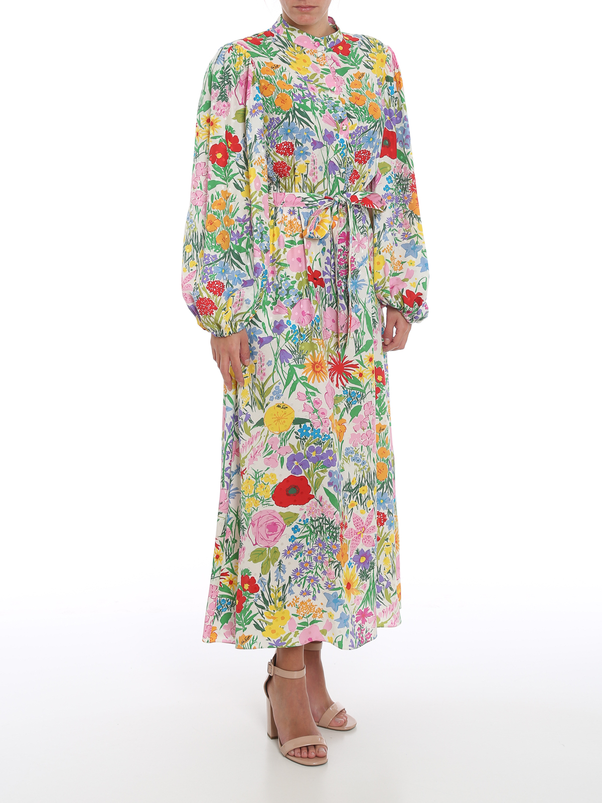 Maxi dresses Gucci - Floral print silk dress - 653448ZAGIE9487 | iKRIX.com