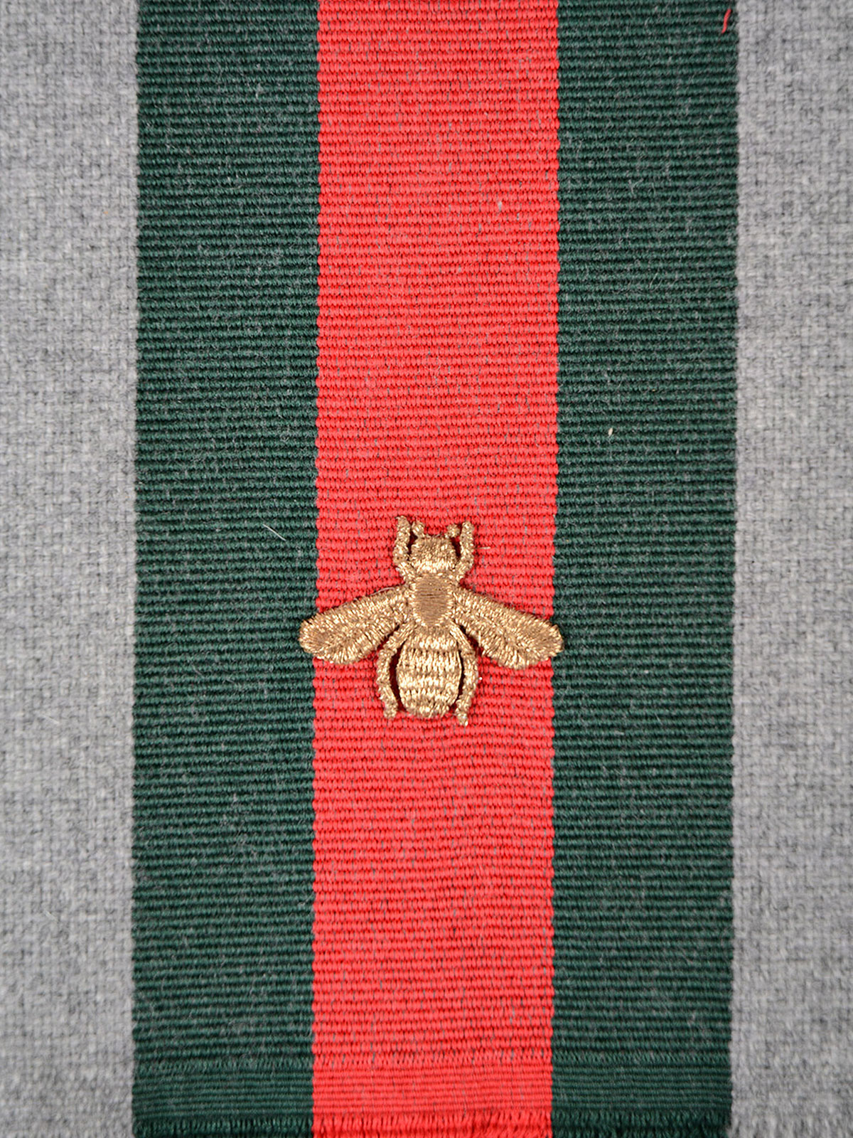 Gucci - Bee embroidery wool scarf 