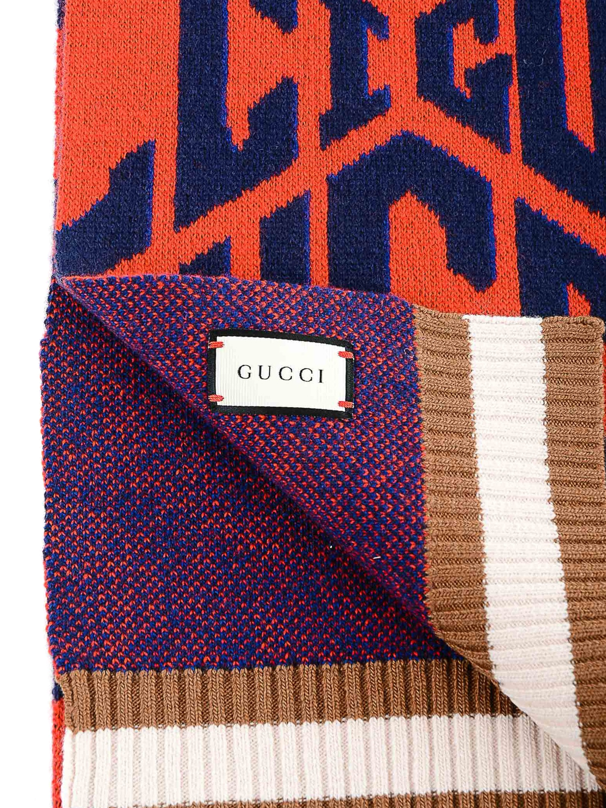 Scarves Gucci Inside wool blend multicolour scarf 5256254G3946500