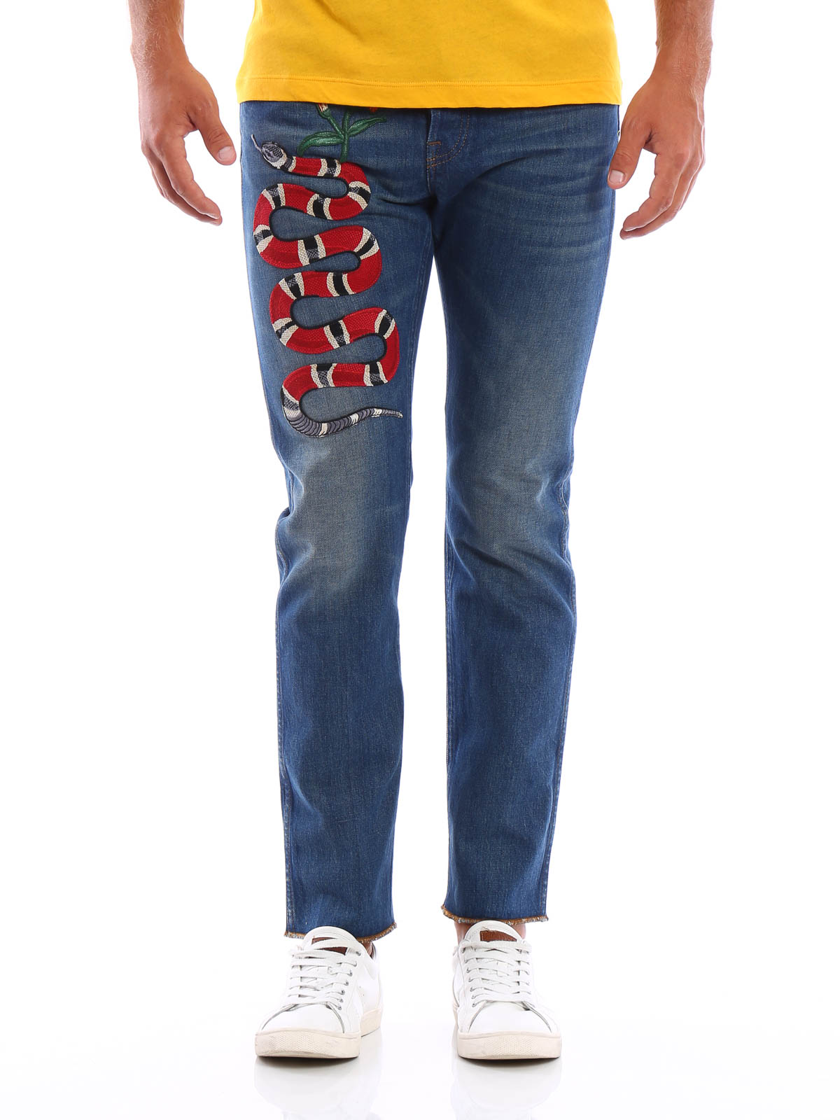 راسته Gucci - Slim fit embroidered jeans - 430356XR1904571 | iKRIX