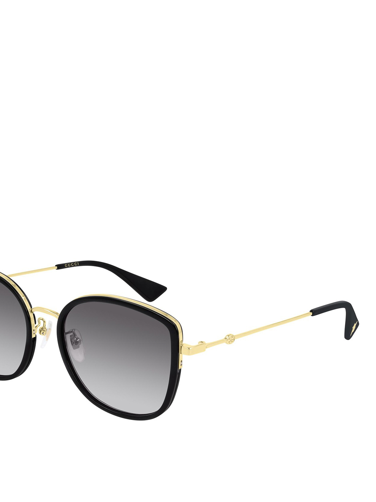 gucci sunglasses black with gold