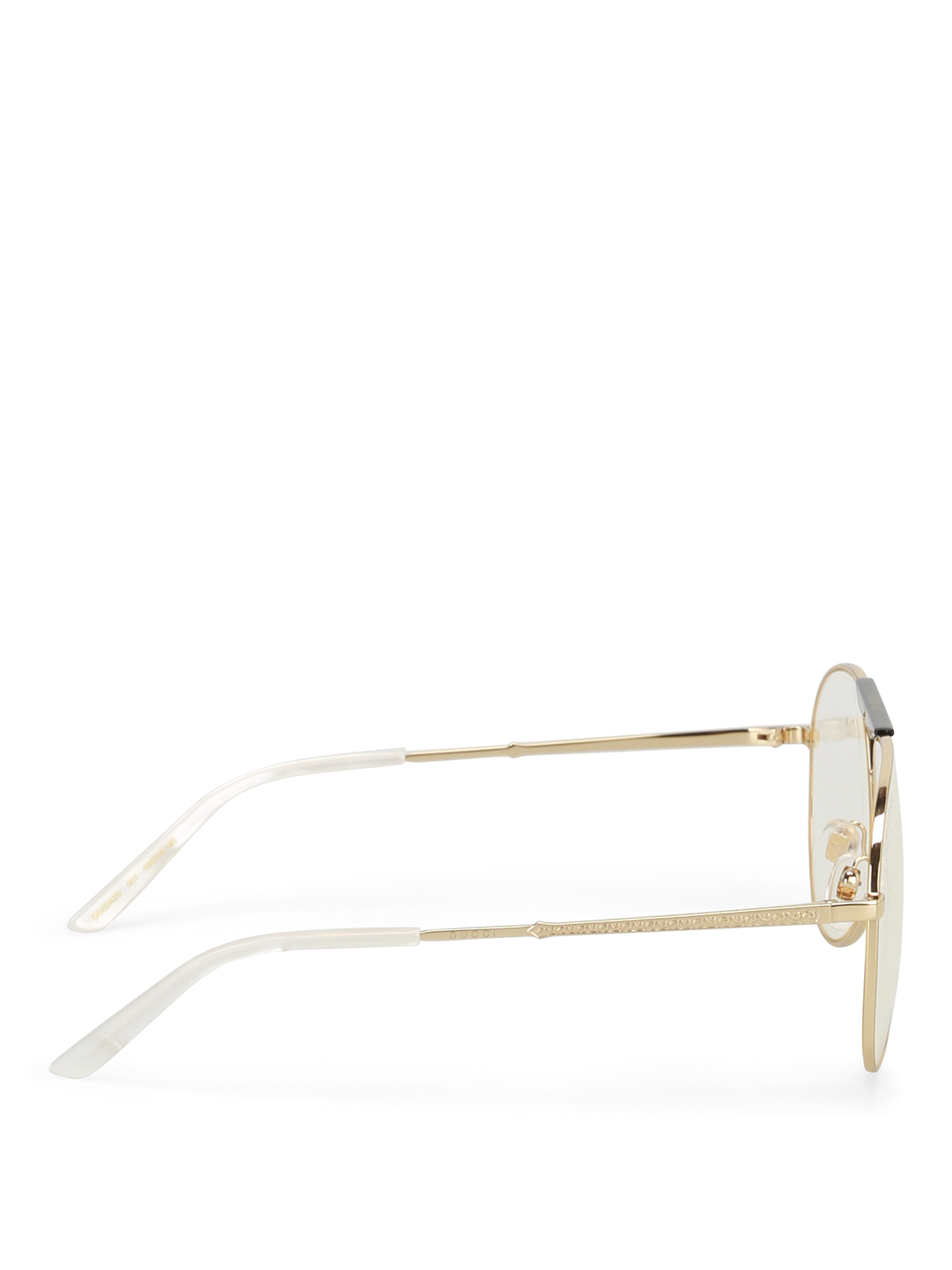 gucci gold tone aviator sunglasses