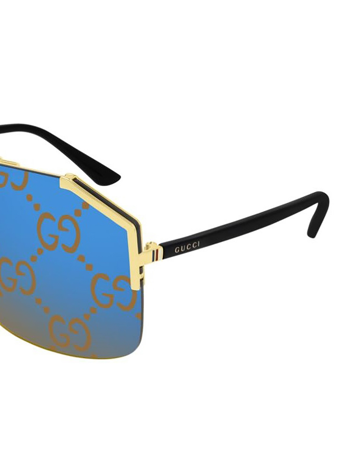 gucci sunglasses with gucci logo on lens