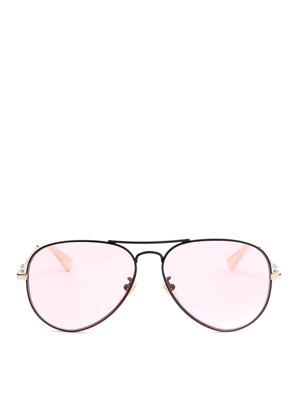 Gucci - Pink lenses aviator sunglasses 