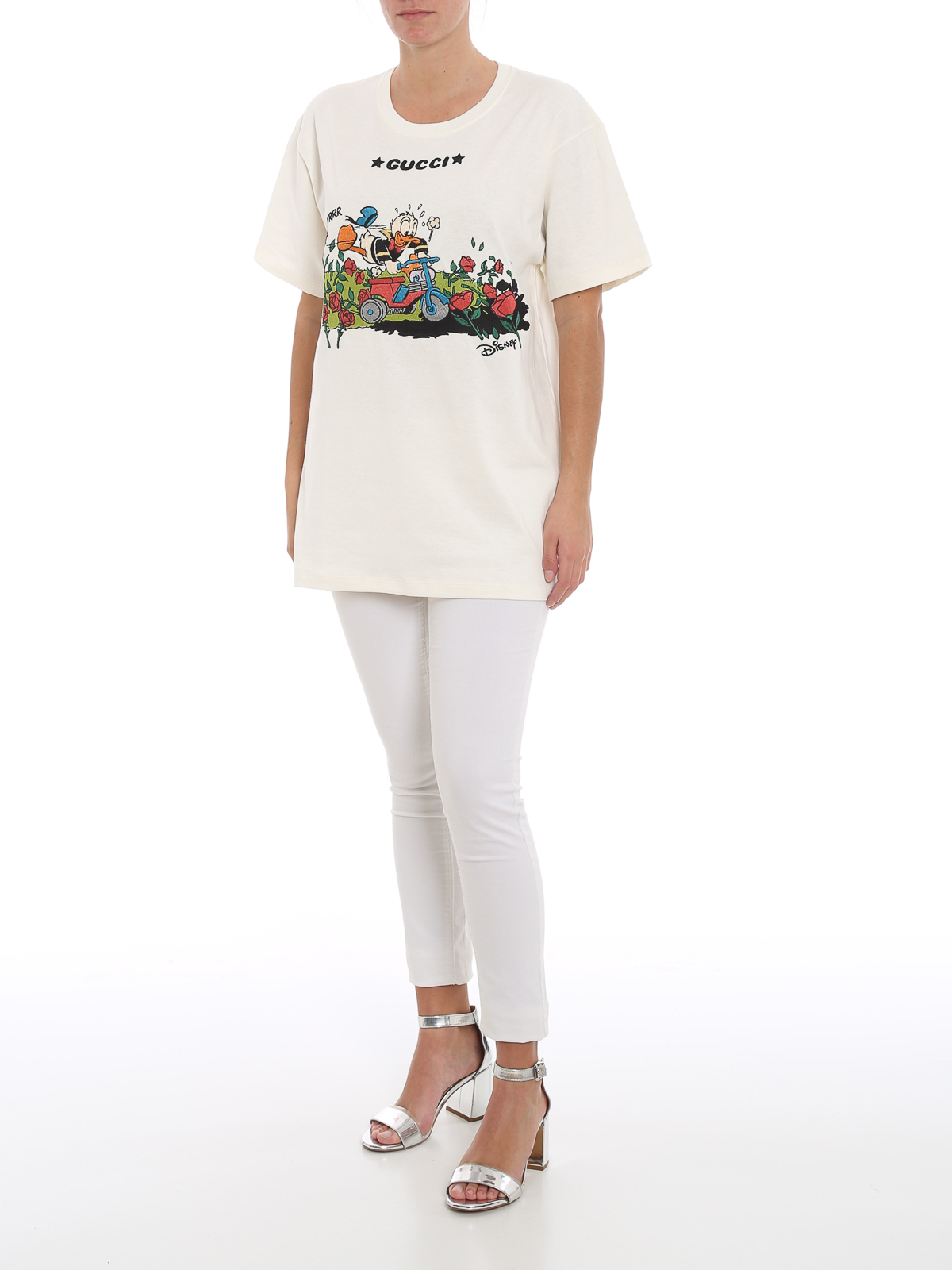 T-shirts Gucci - Donald Duck embroidery T-shirt - 615044XJDBI9088
