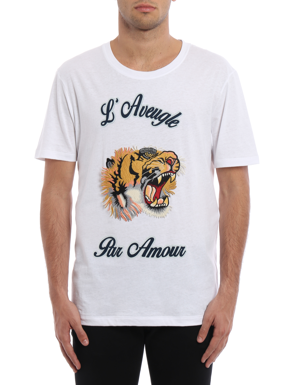 embroidered tiger shirt