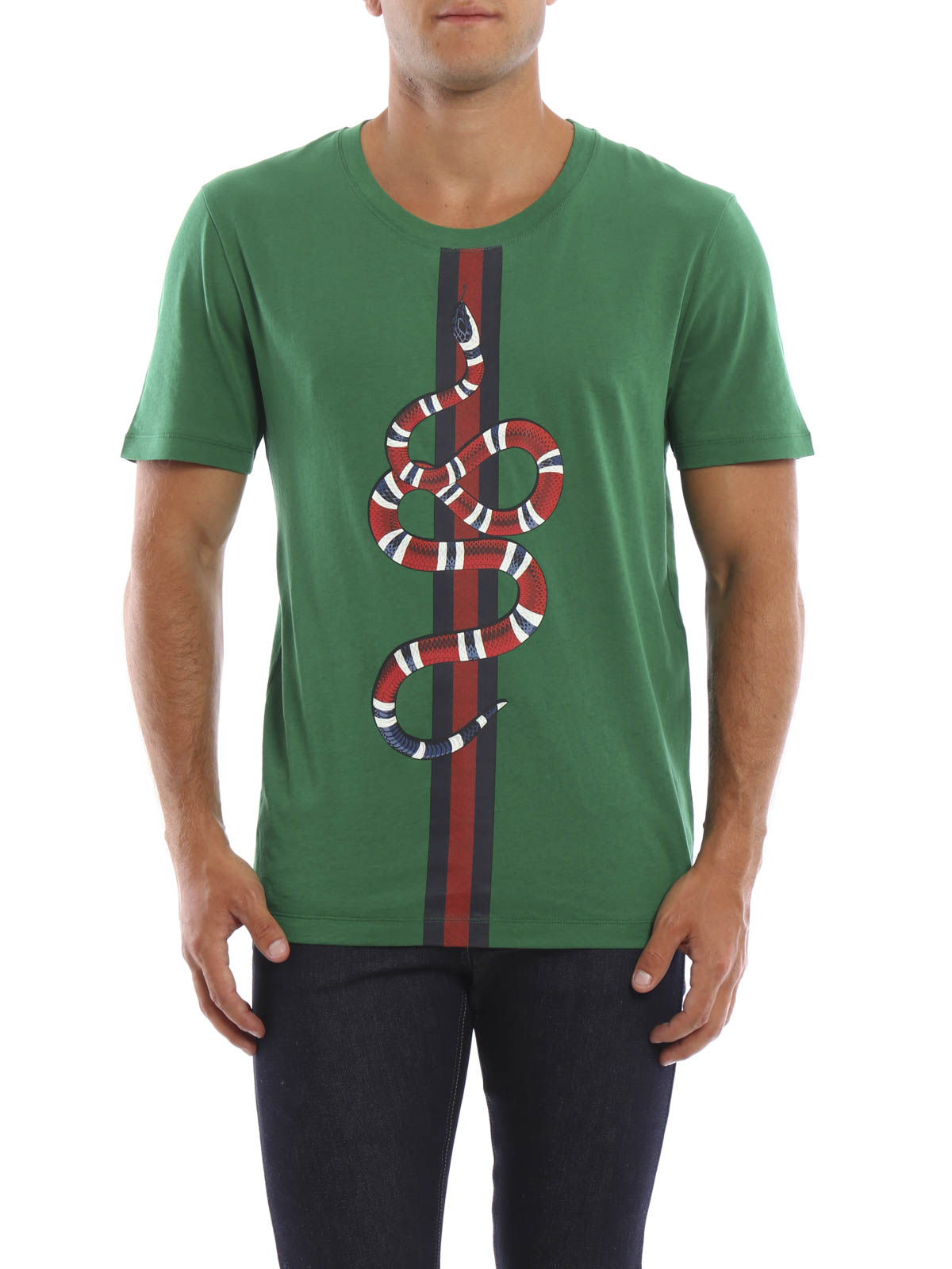 Gucci - Snake print t-shirt - t-shirts 