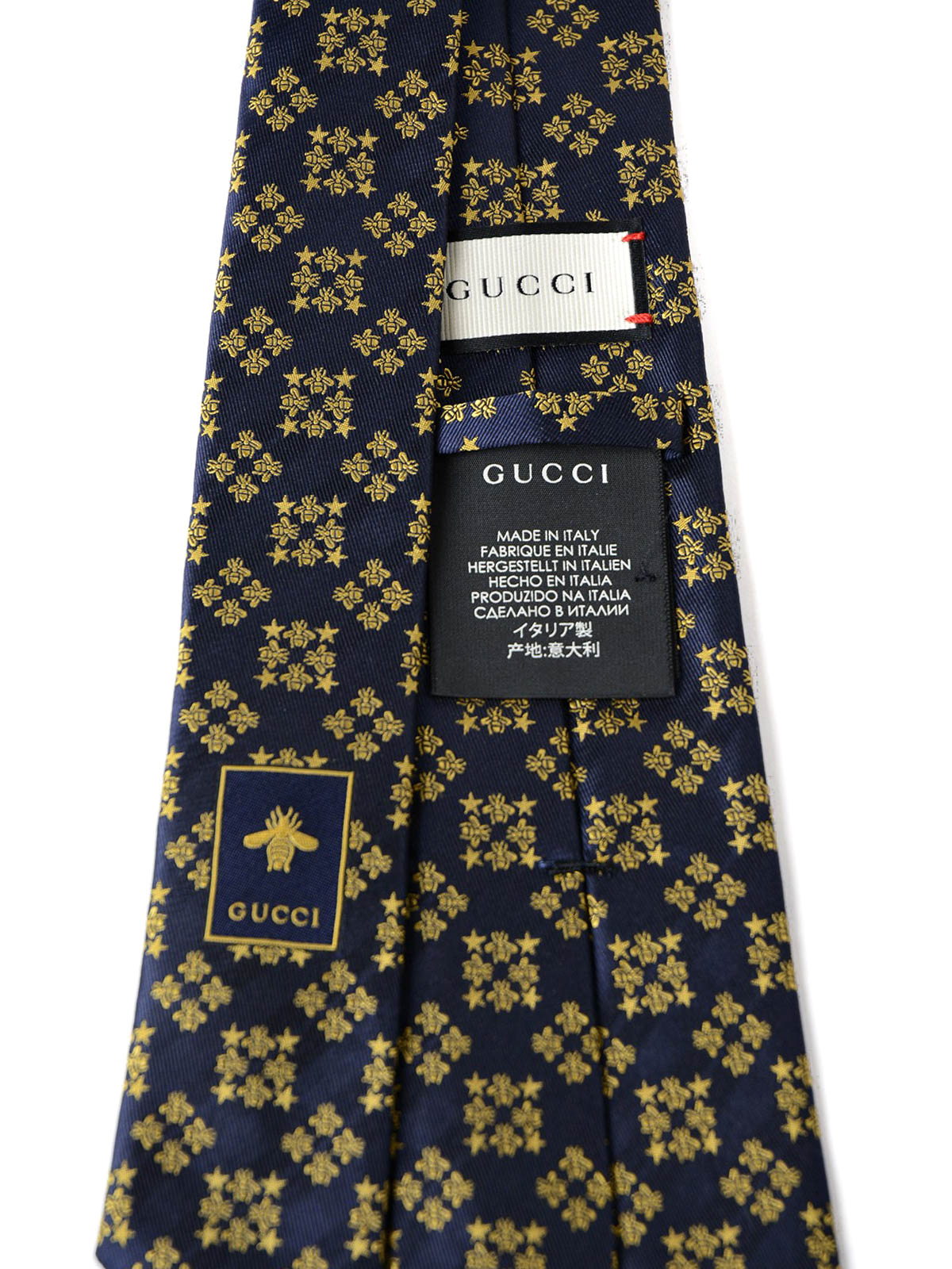 Ties & bow ties Gucci Bee and star squares tie - 4987184E0024075