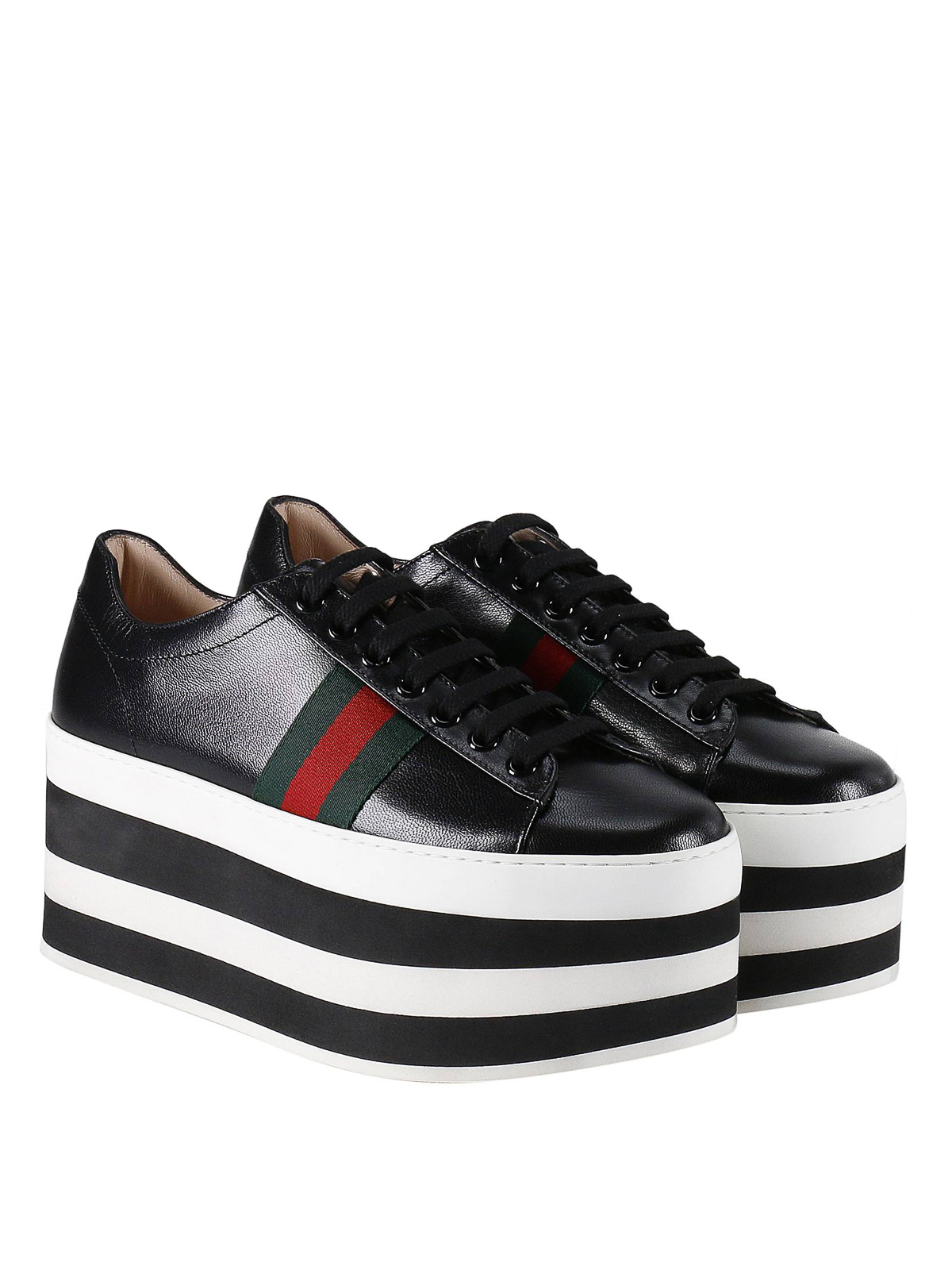 gucci striped shoes