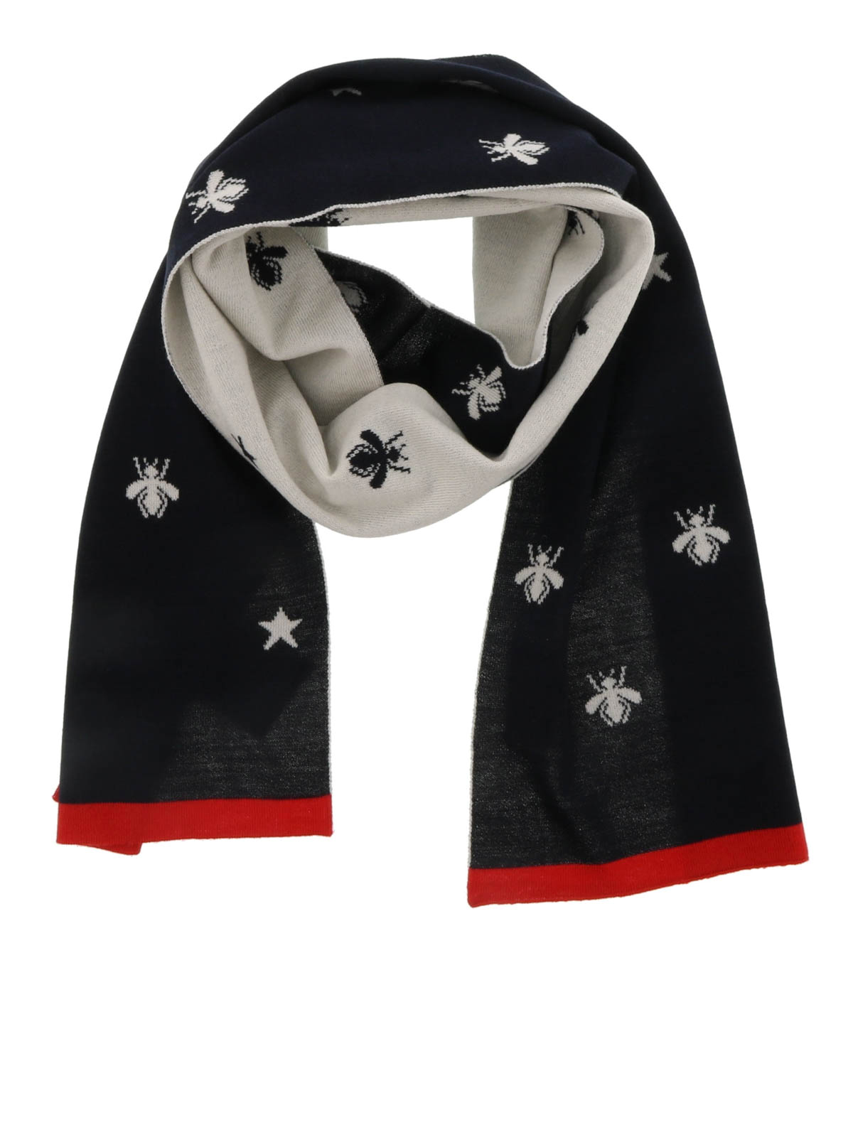 Gucci - Bee pattern wool scarf - روسری 