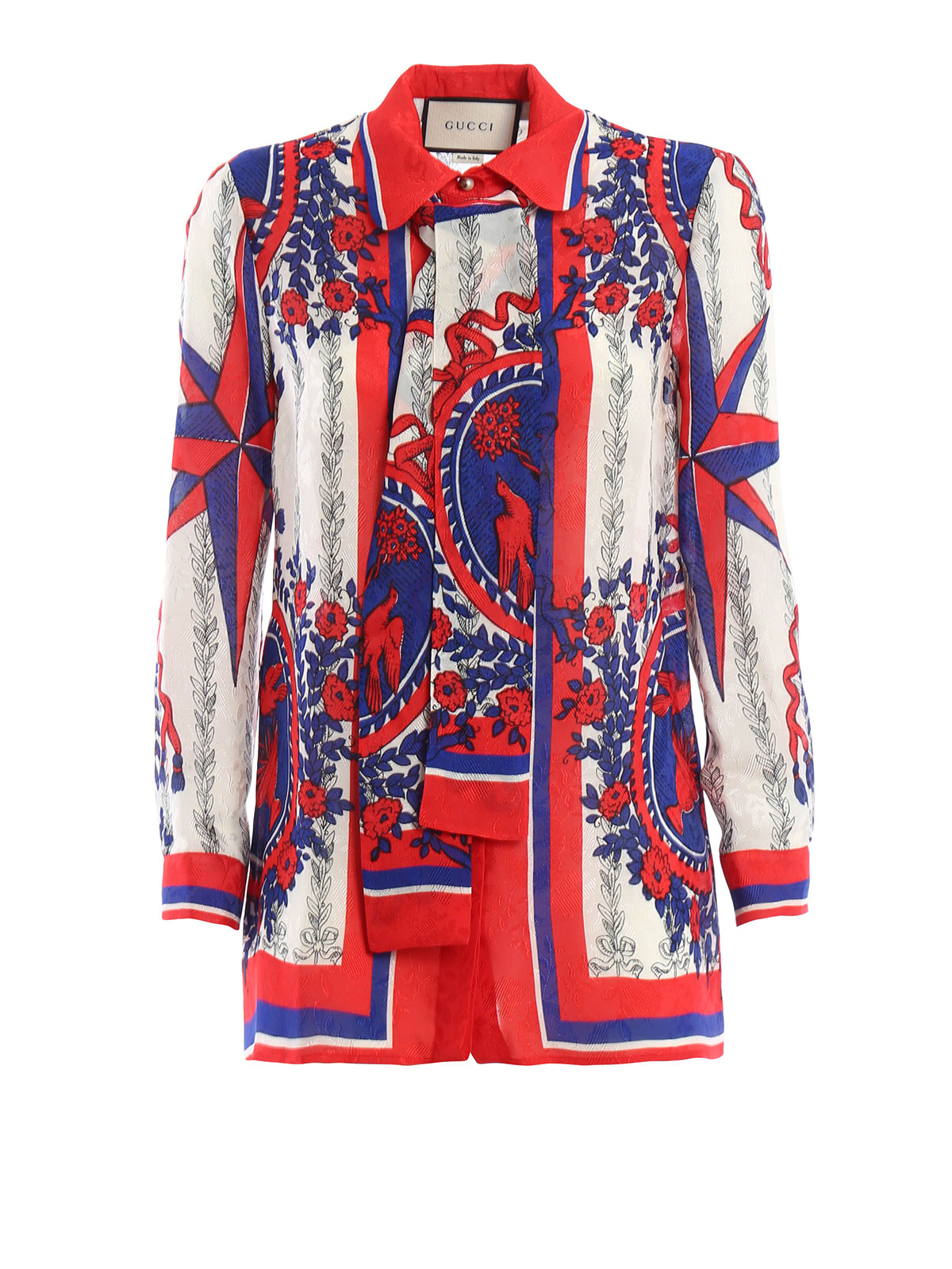 Shirts Gucci - Carillon print silk blend shirt - 430883ZHP519275
