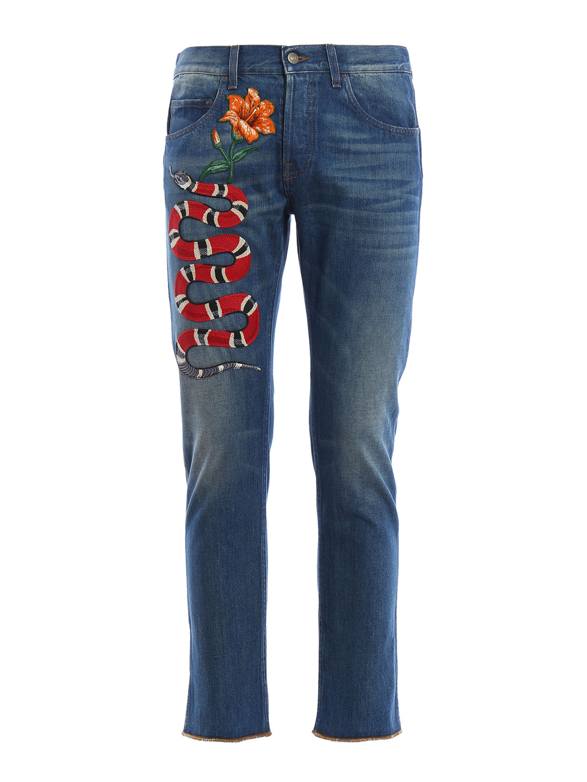 Straight leg jeans Gucci - Slim fit embroidered jeans - 430356XR1904571