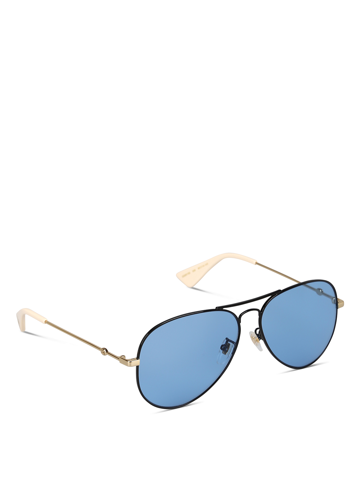Gucci - Blue lens aviator sunglasses 