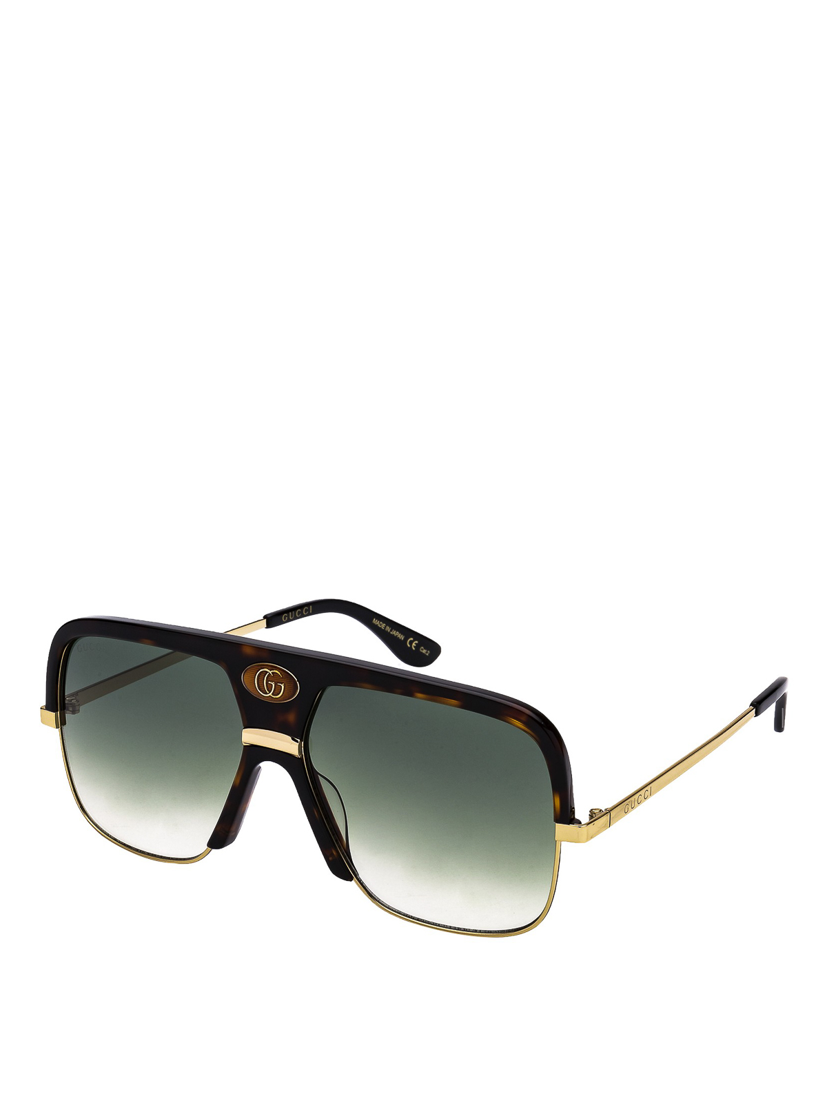 Sunglasses Gucci - Green gradient lens square sunglasses - GG0478S002