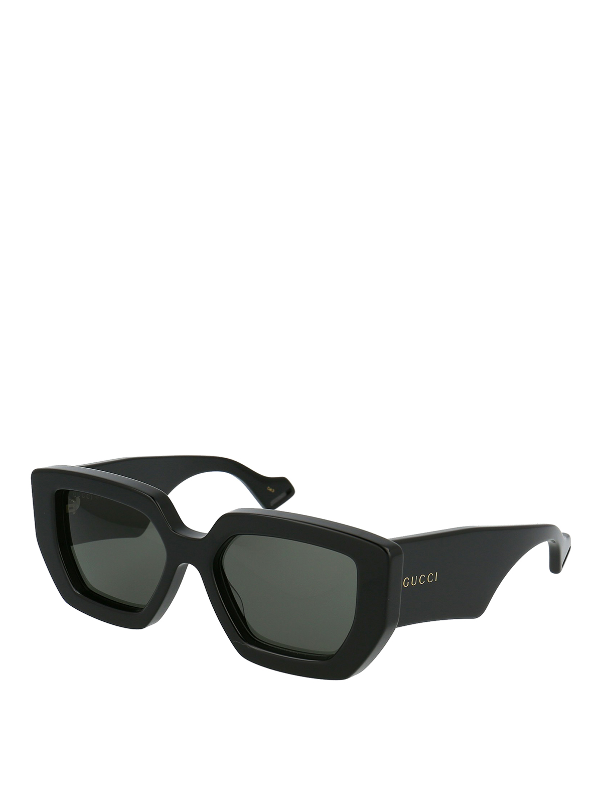 gucci black rectangular sunglasses