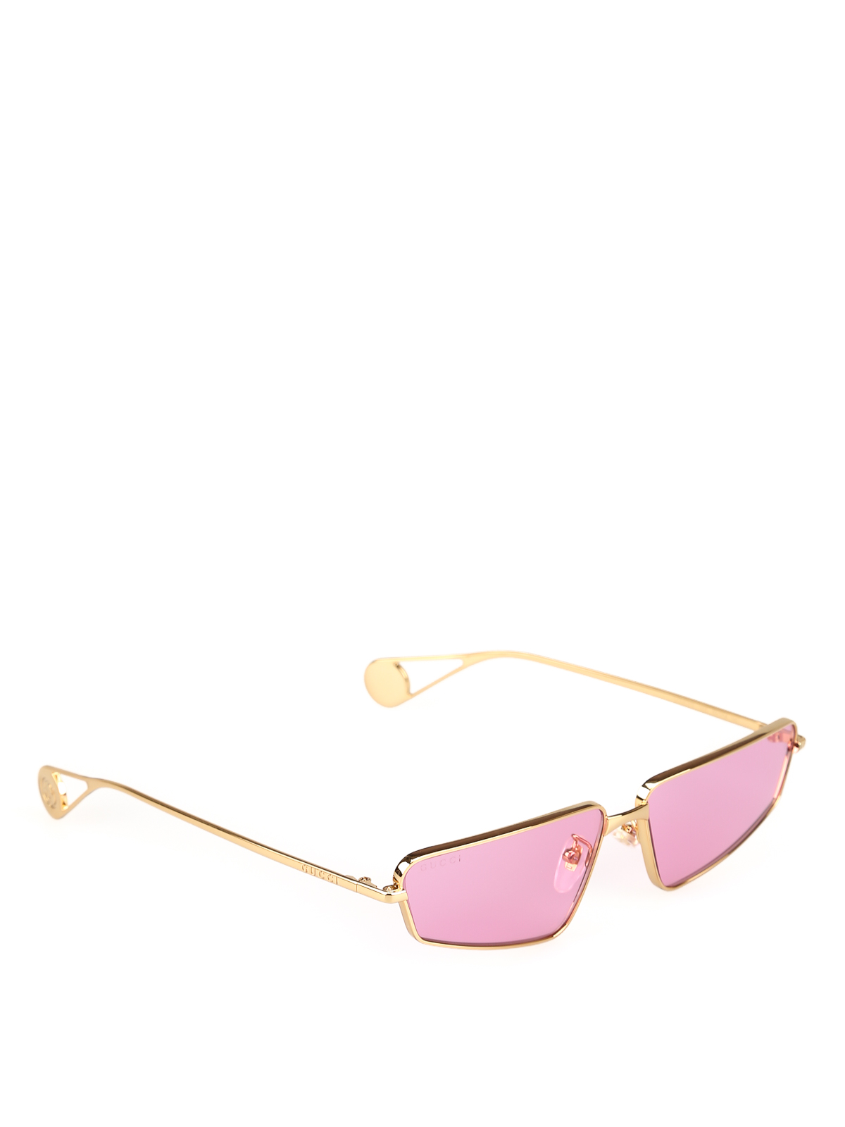 Gucci - Pink lens gold-tone sunglasses 