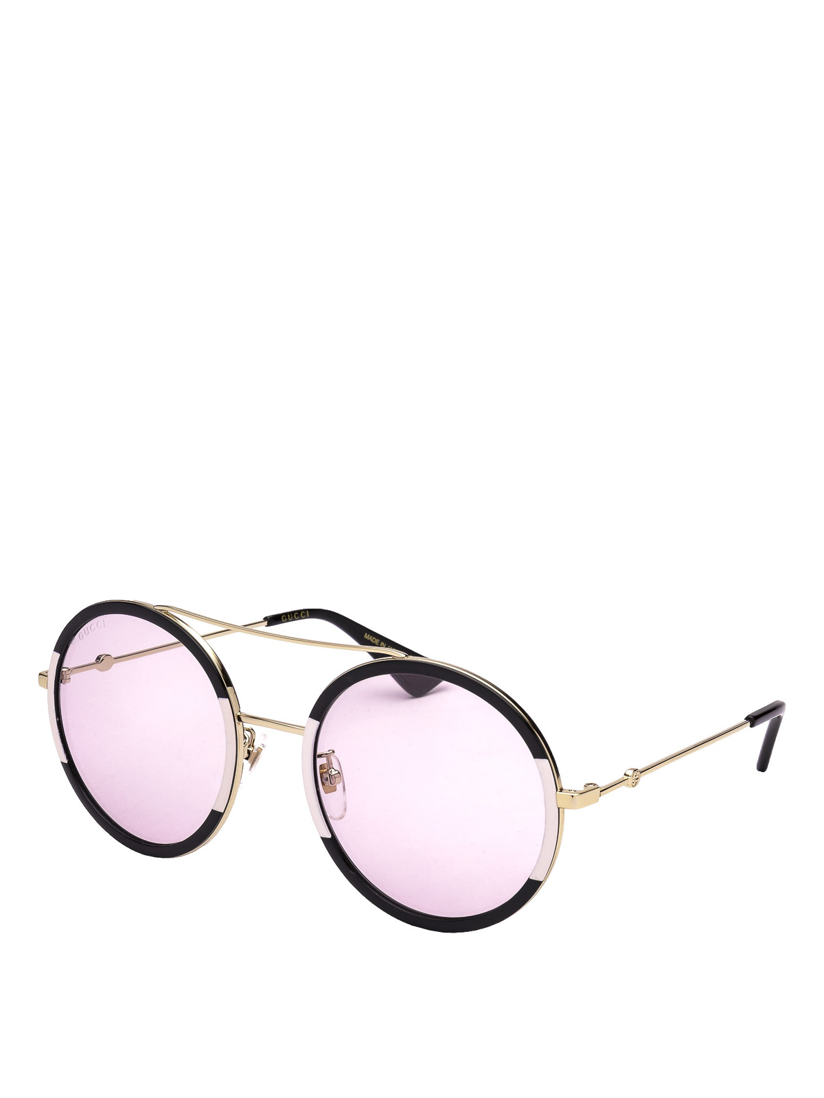 Gucci - Round two-tone sunglasses 