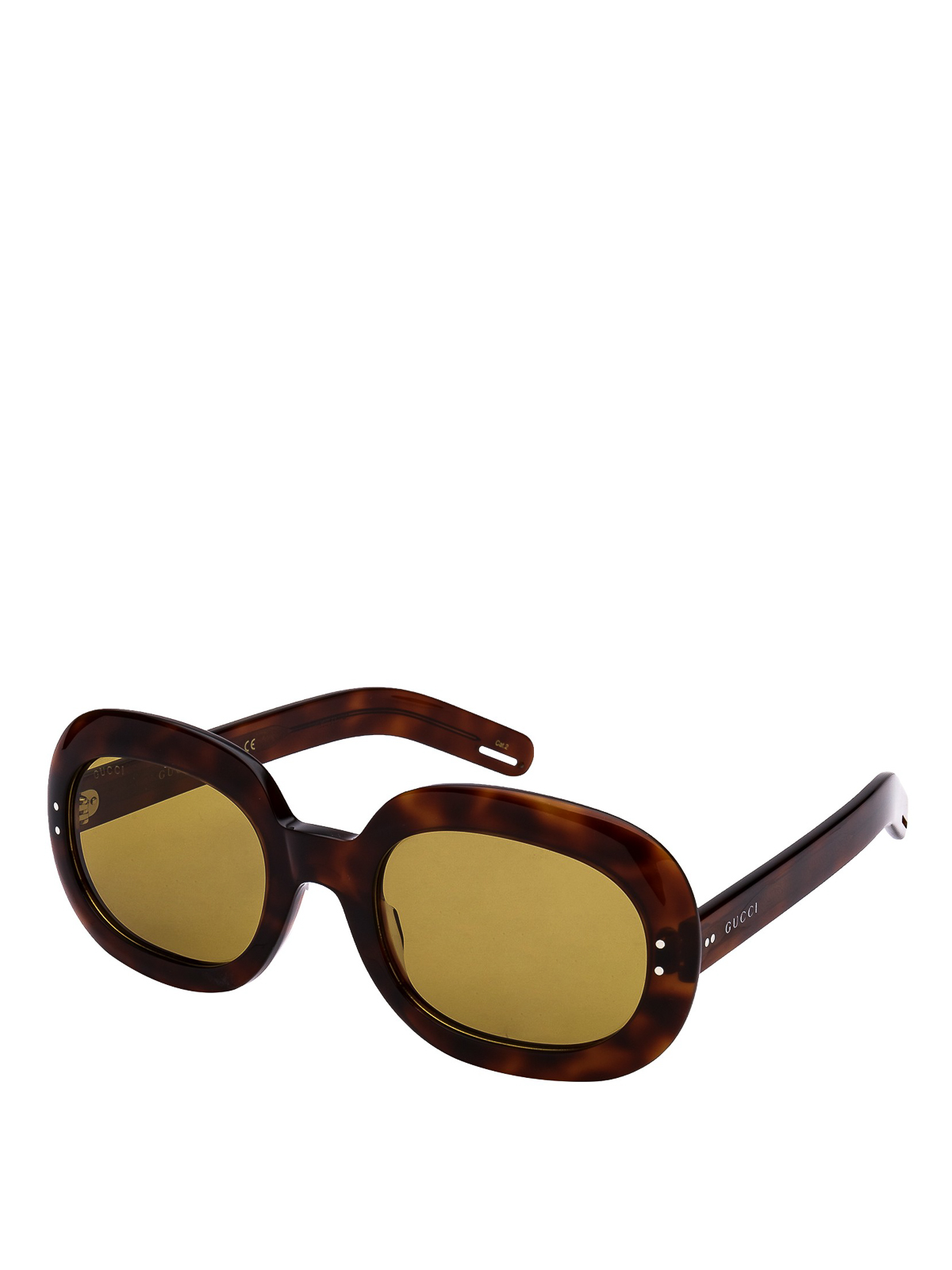 Click to view more detailed imagery on our partner's website Gucci Tortoise Round Sunglasses In Dark Brown