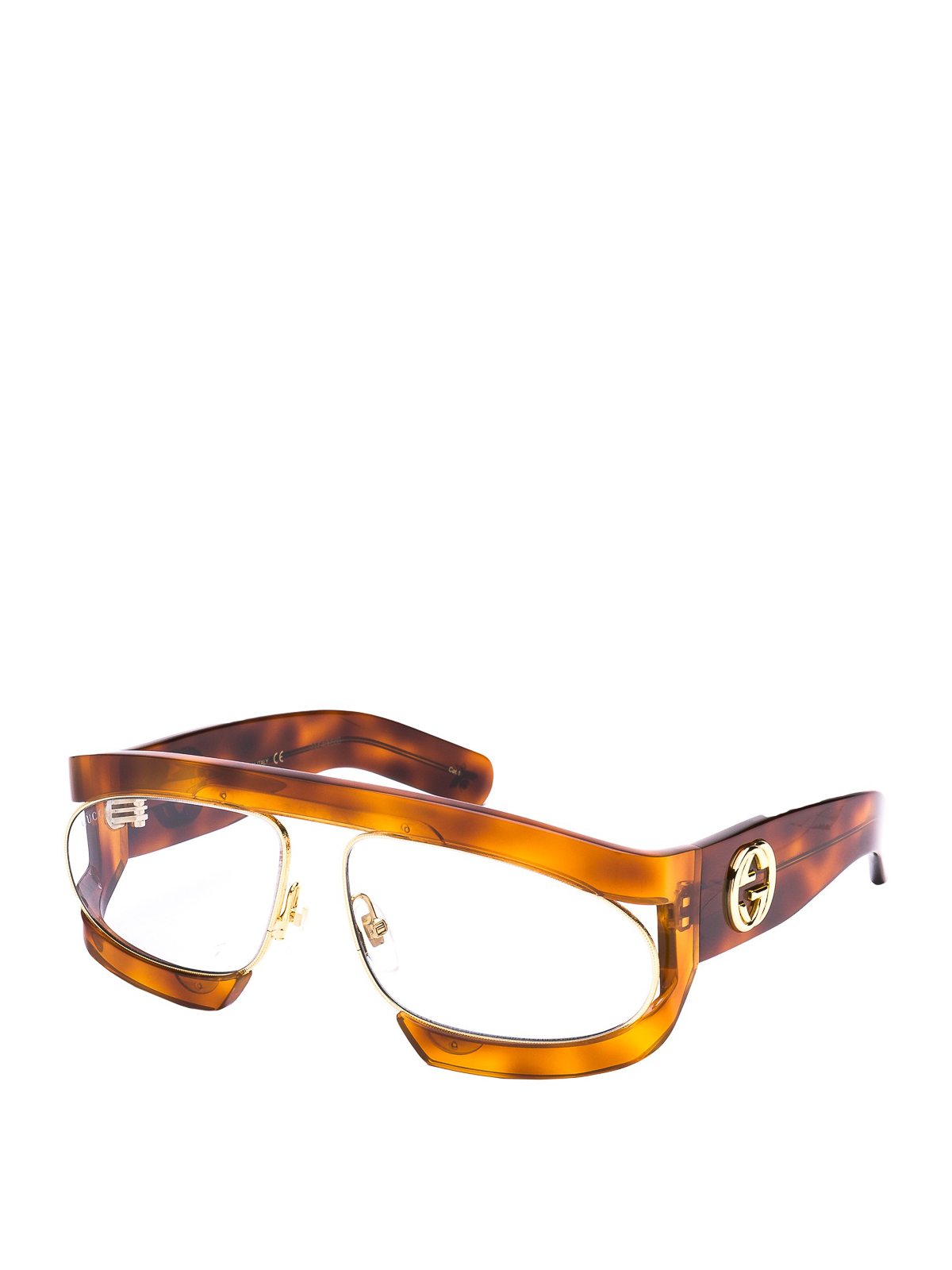 Sunglasses Gucci - Tortoiseshell effect sunglasses with GG logo -  494328J0740001