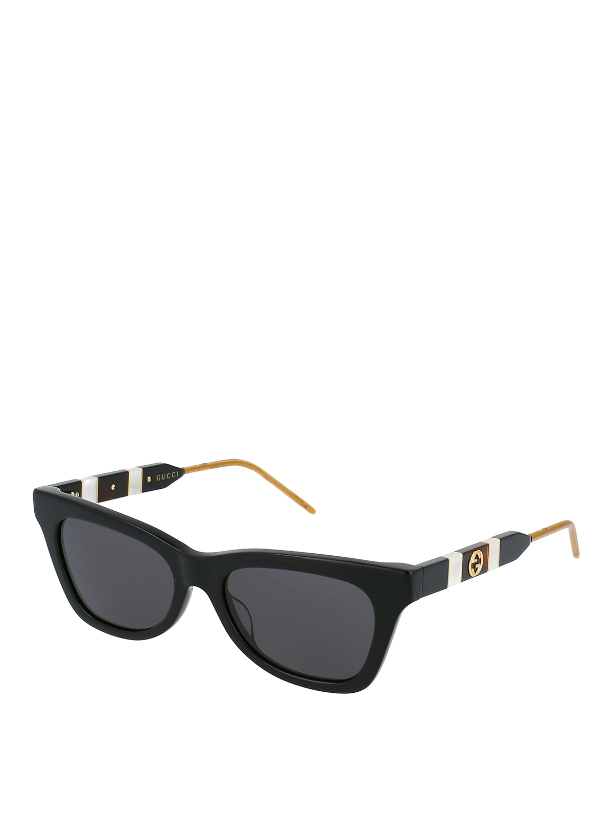 Web detail black wayfarer sunglasses 