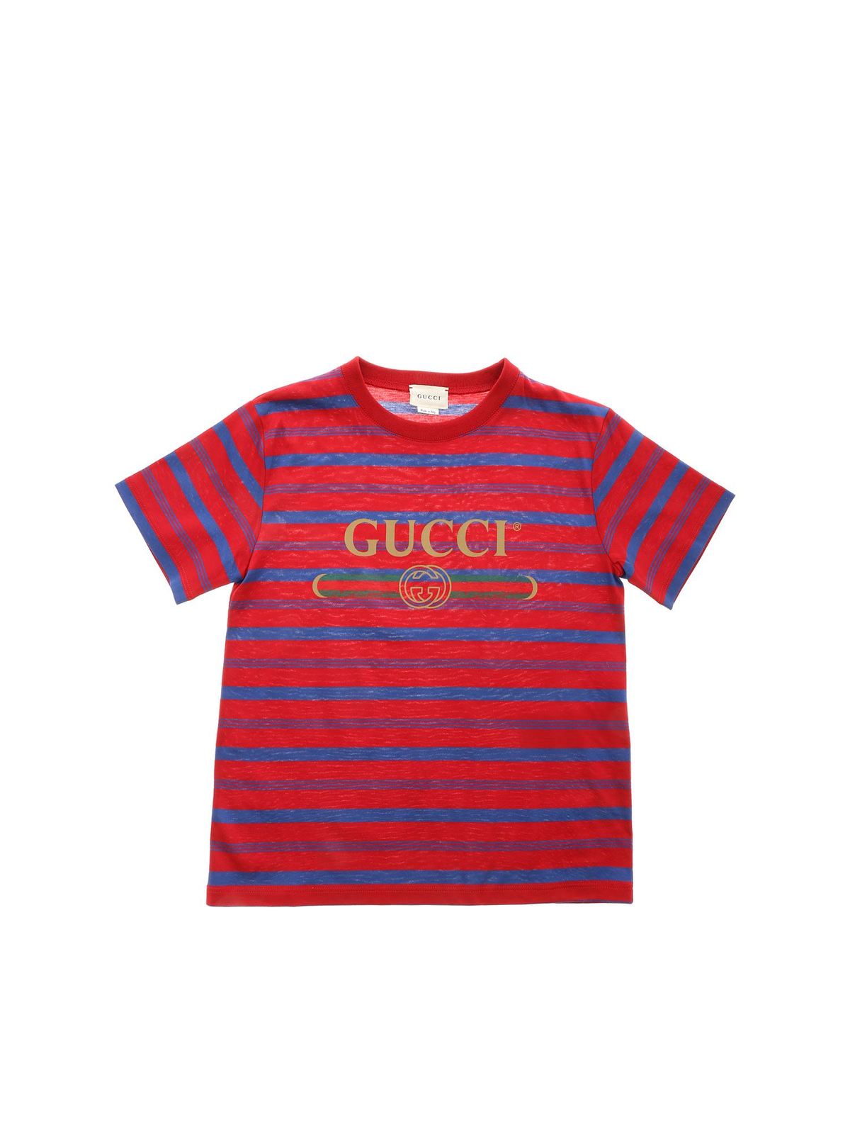 Gucci - Blue print T-shirt in cherry 
