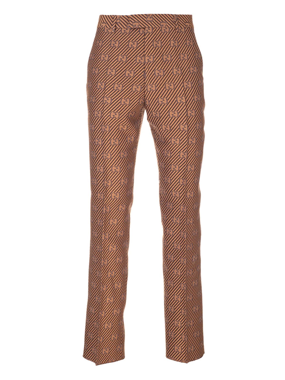 Gucci - GG tailored pants in brown and 