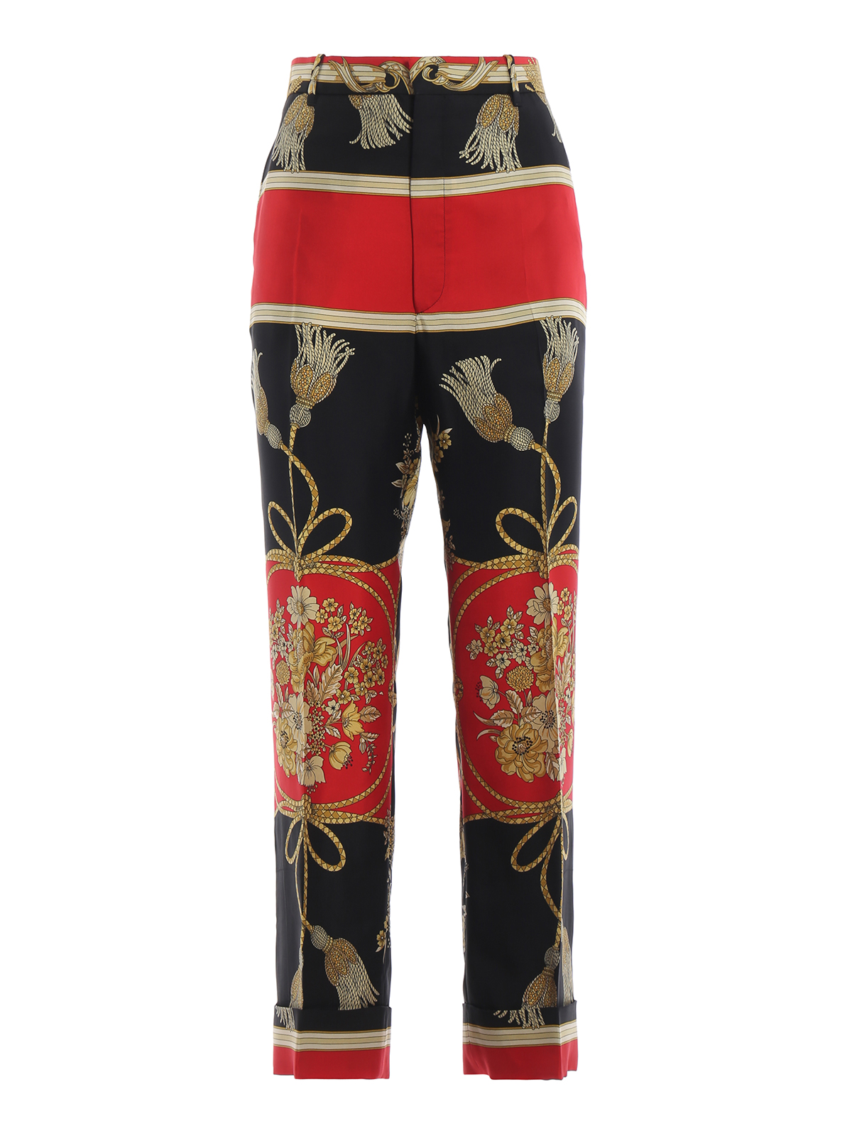 gucci silk trousers