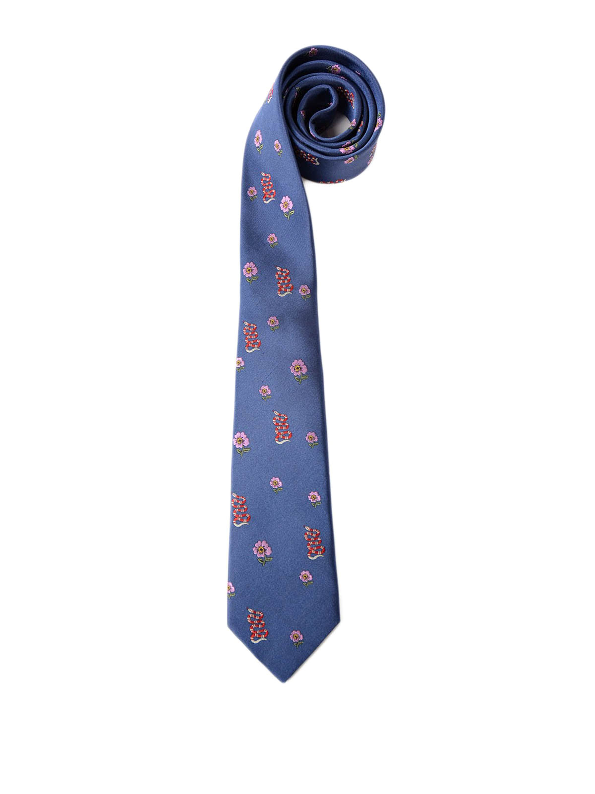 Skaldet Rengør soveværelset mærke Ties & bow ties Gucci - Flower and snake pattern silk tie - 4956884E0024800