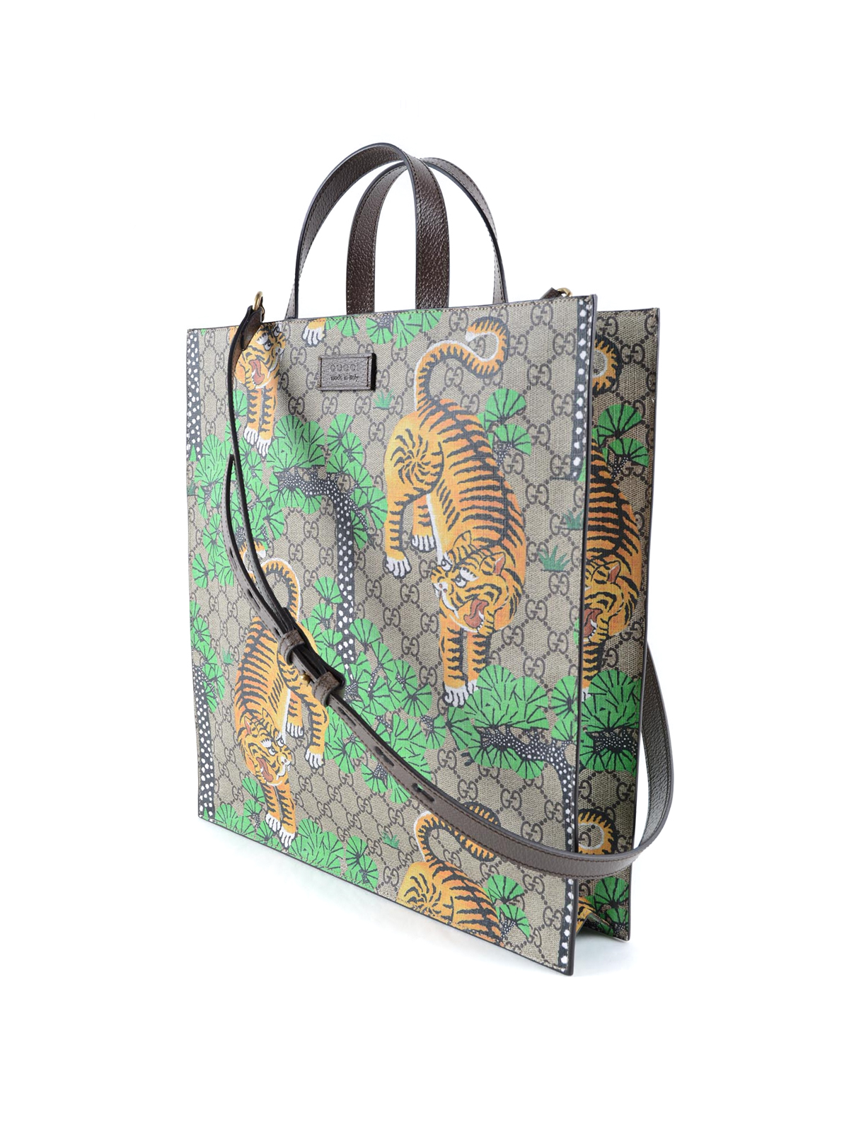 Gucci Bengal print GG canvas tote by Gucci - totes bags | Shop online at www.neverfullmm.com