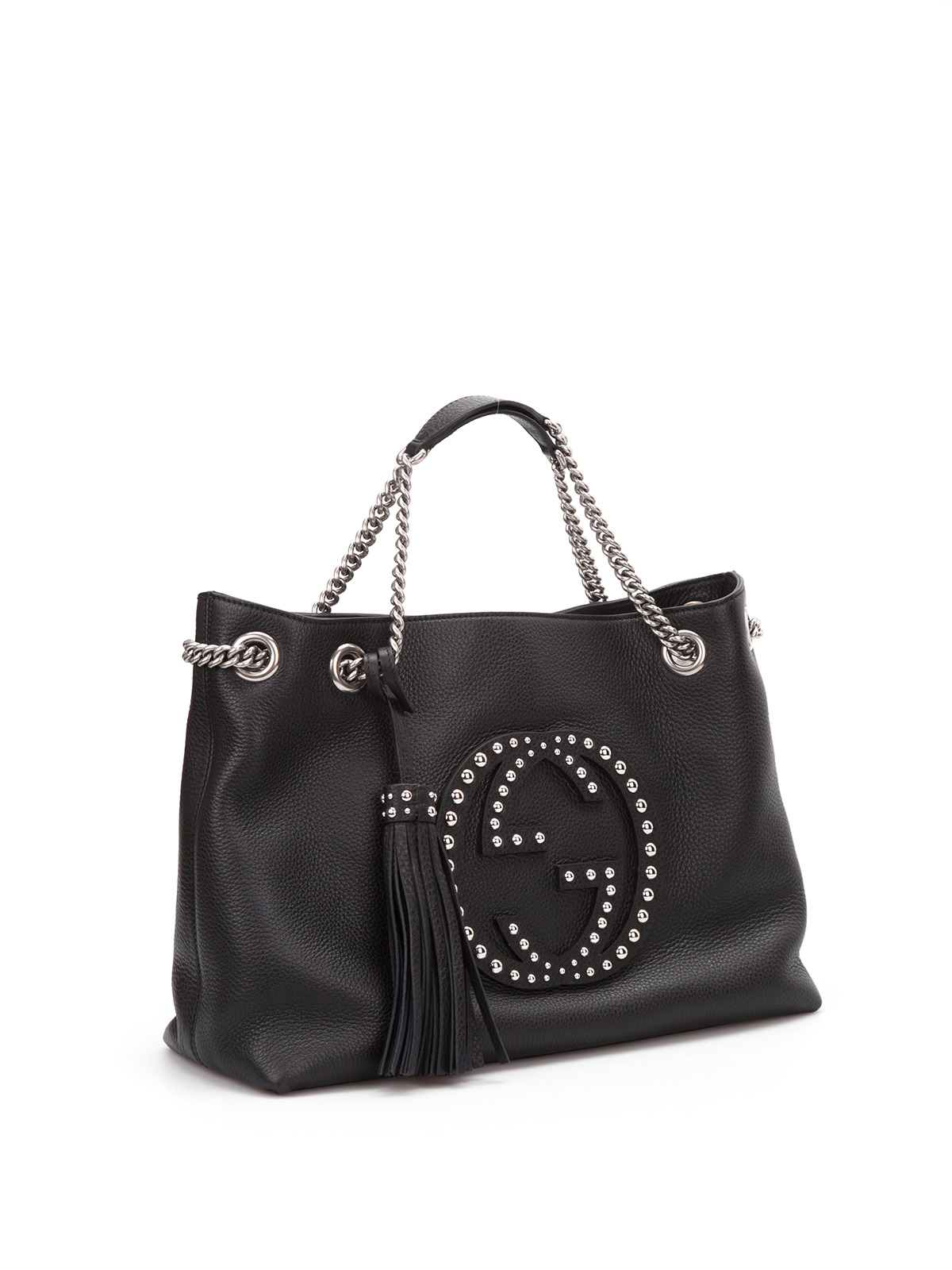 Soho studded leather shoulder bag by Gucci - totes bags | iKRIX