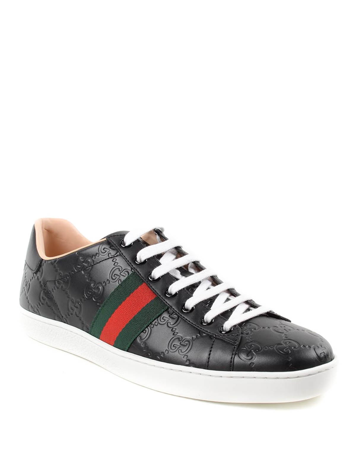 GG leather sneakers by Gucci - trainers | Shop online at comicsahoy.com