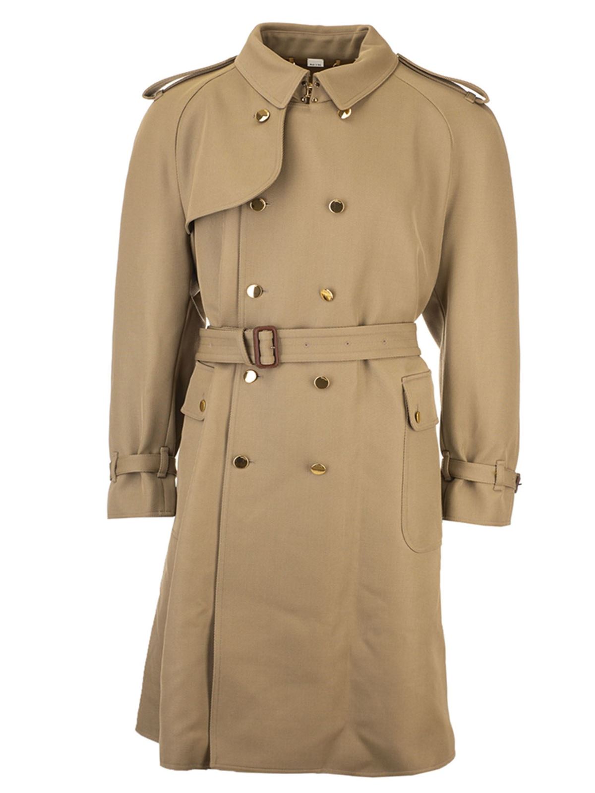 Trench coats Gucci - Gucci wool trench coat in camel color ...