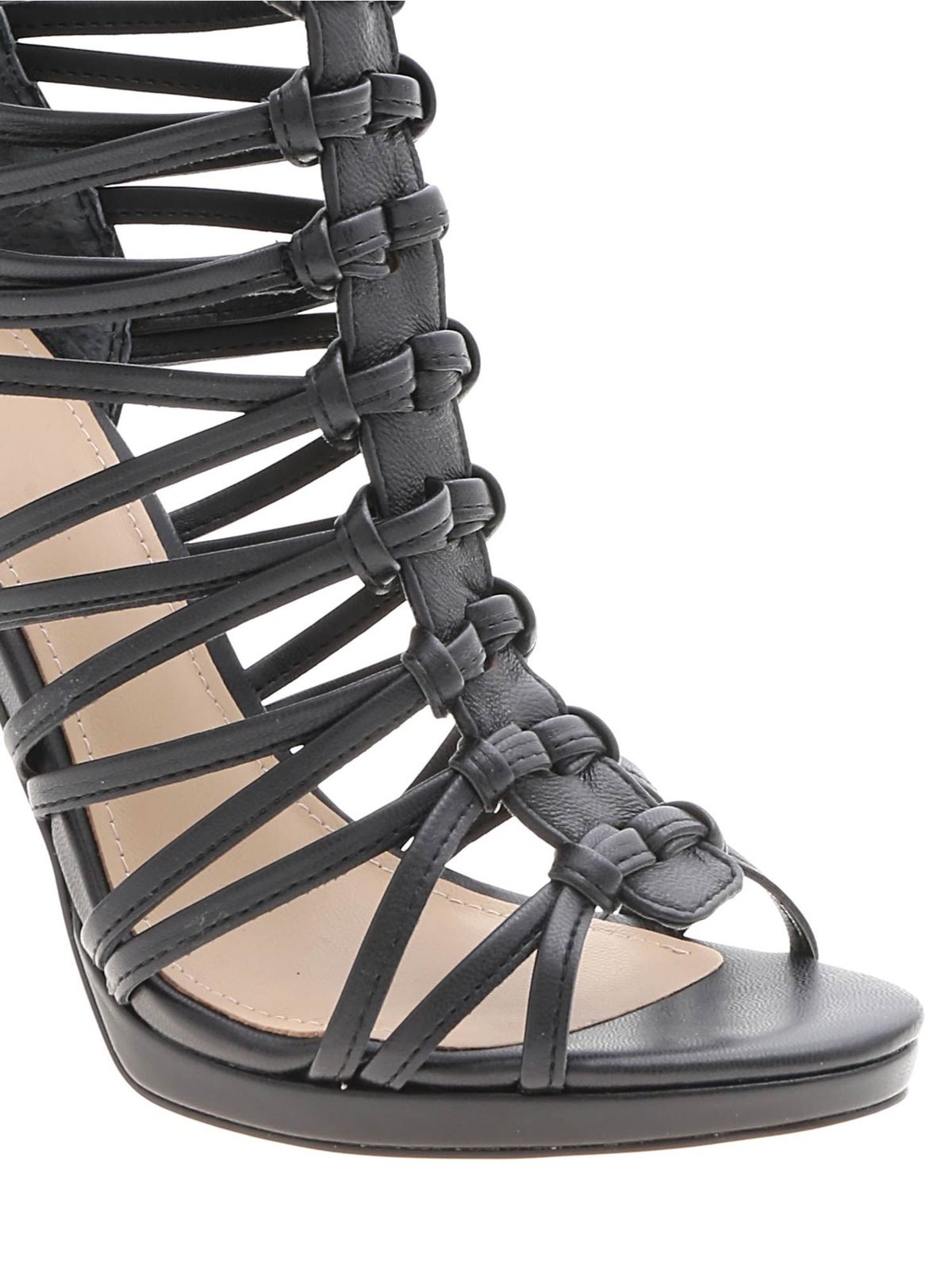 Sandals Guess - Taavi sandals in black leather - FL6TAVLEA03BLACK