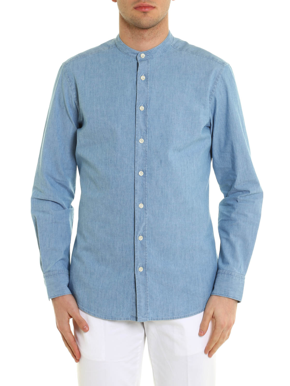 hackett denim shirt