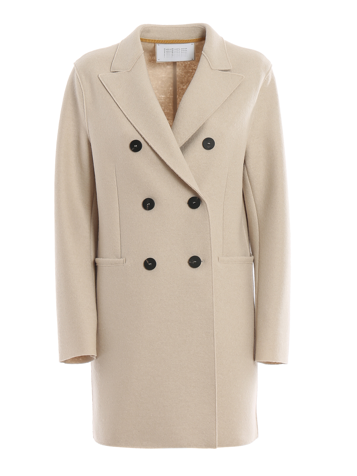 Short coats Harris Wharf London - Pressed wool double breasted coat ...