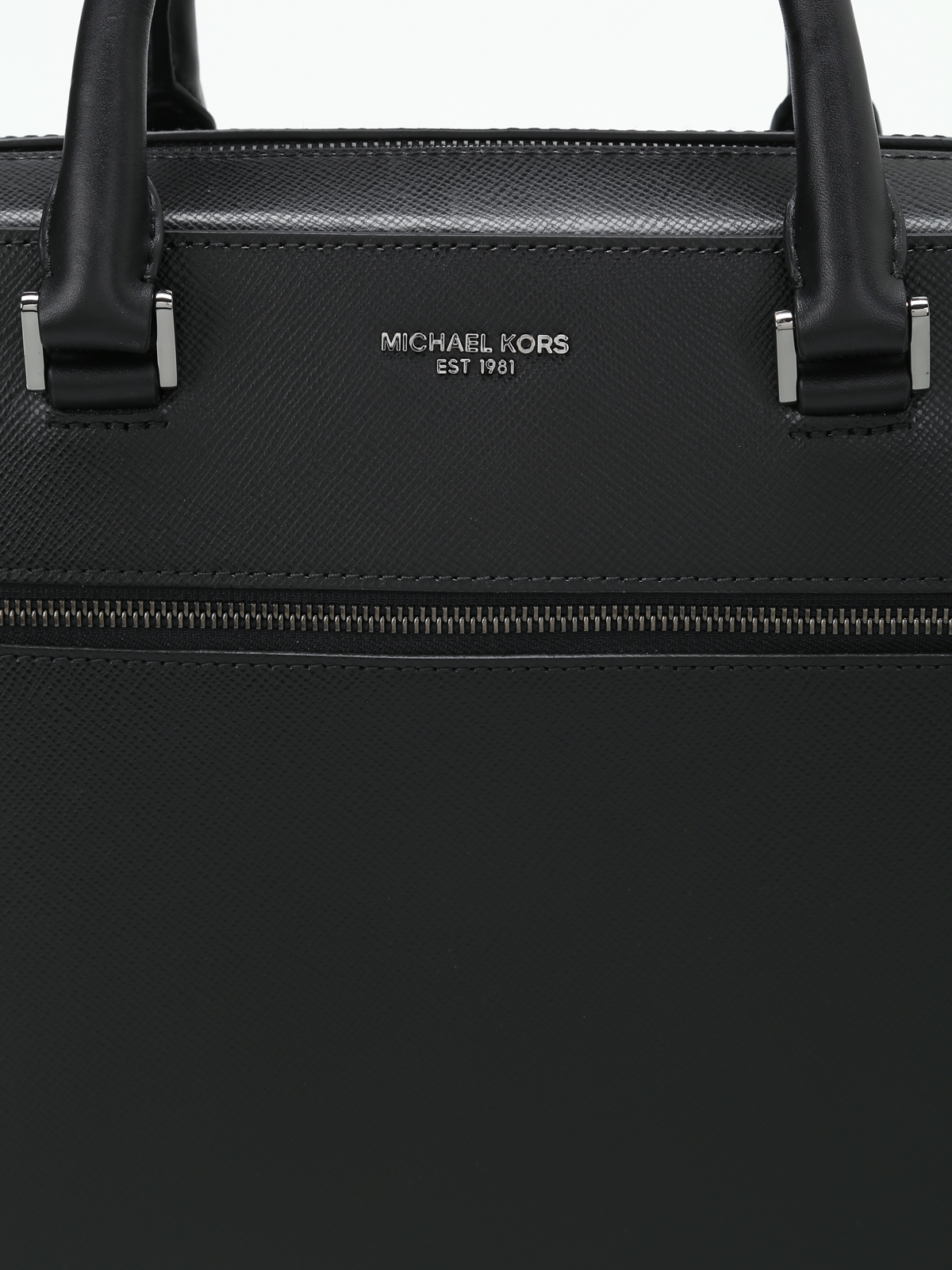 michael kors mens harrison leather briefcase