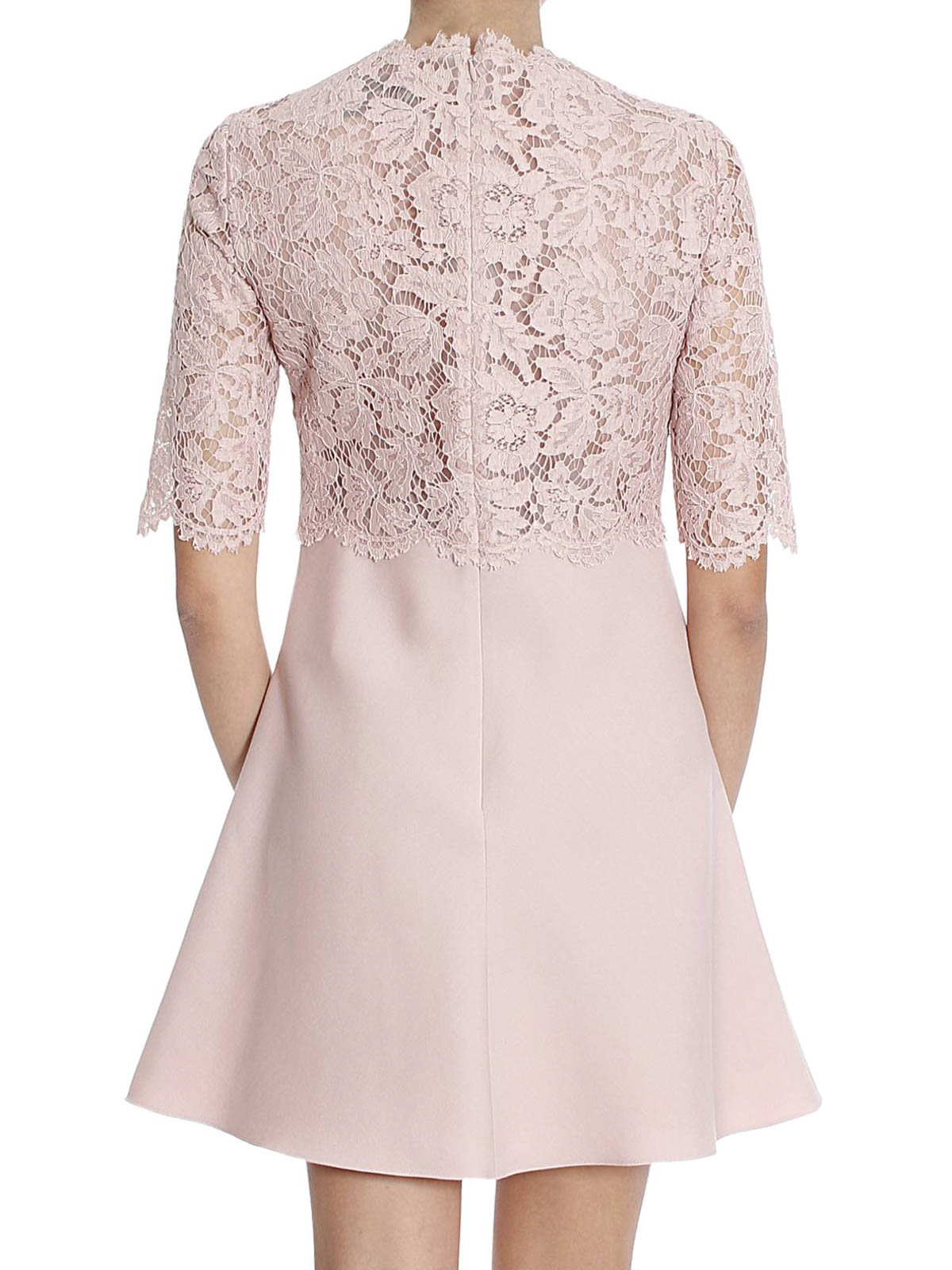 Cocktail dresses Valentino - Heavy lace and crepe couture dress 
