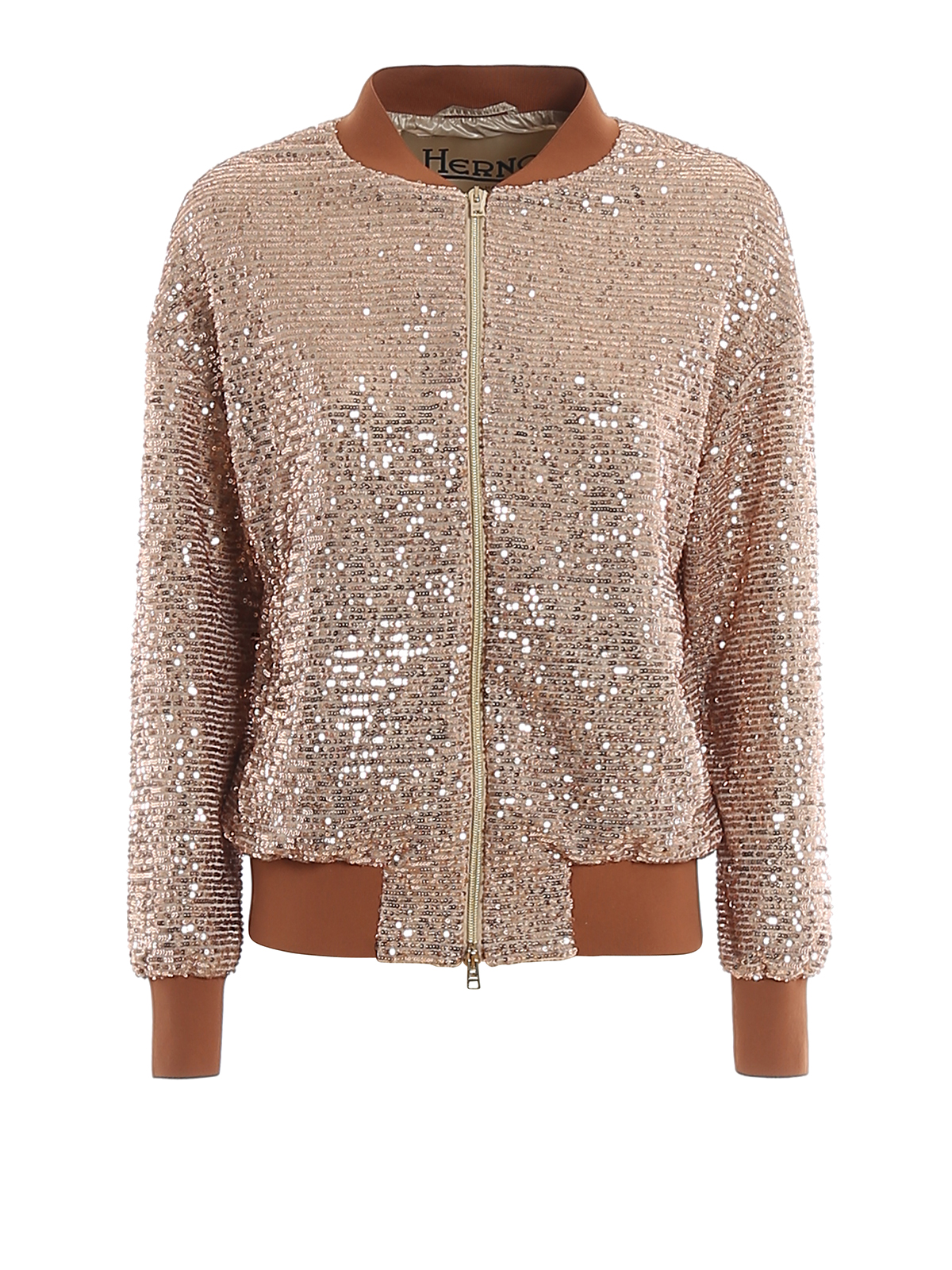 rose gold sequin bomber jacket