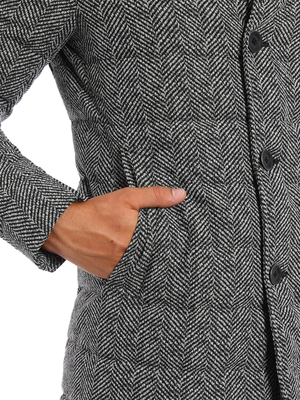 herno herringbone overcoat