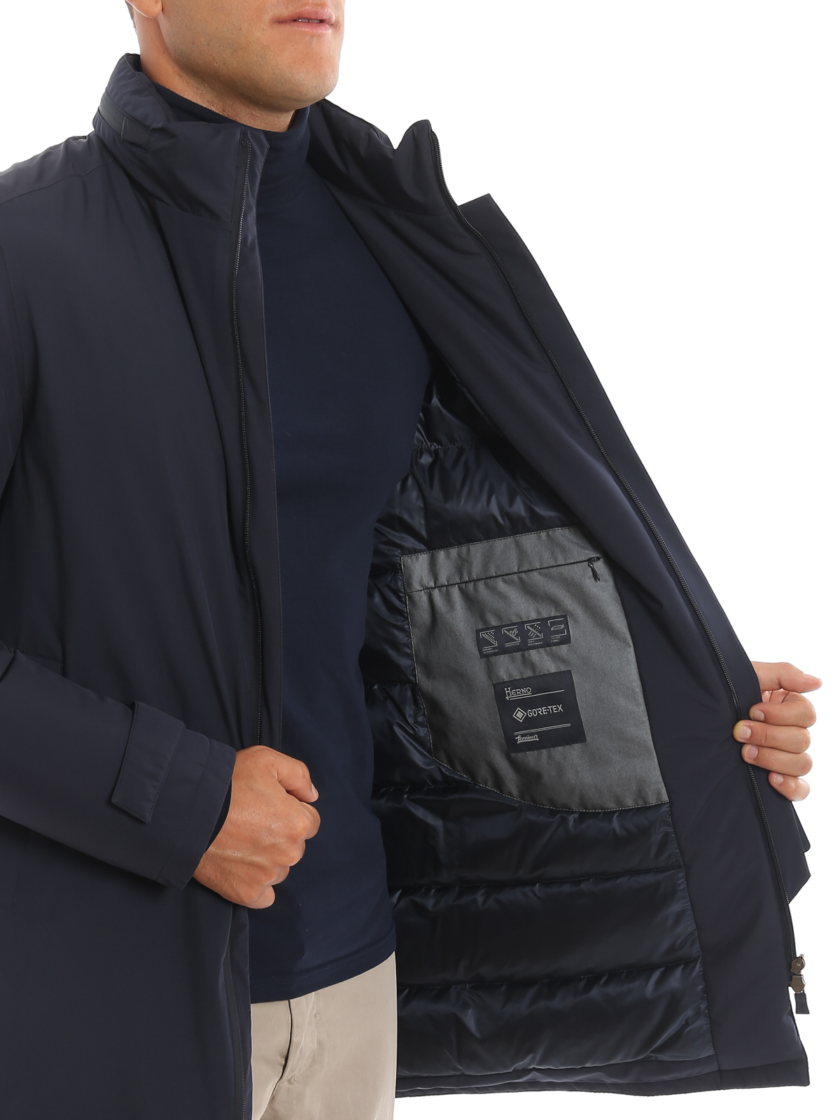 Padded jackets Herno - Laminar Gore-Tex® wind and waterproof jacket ...