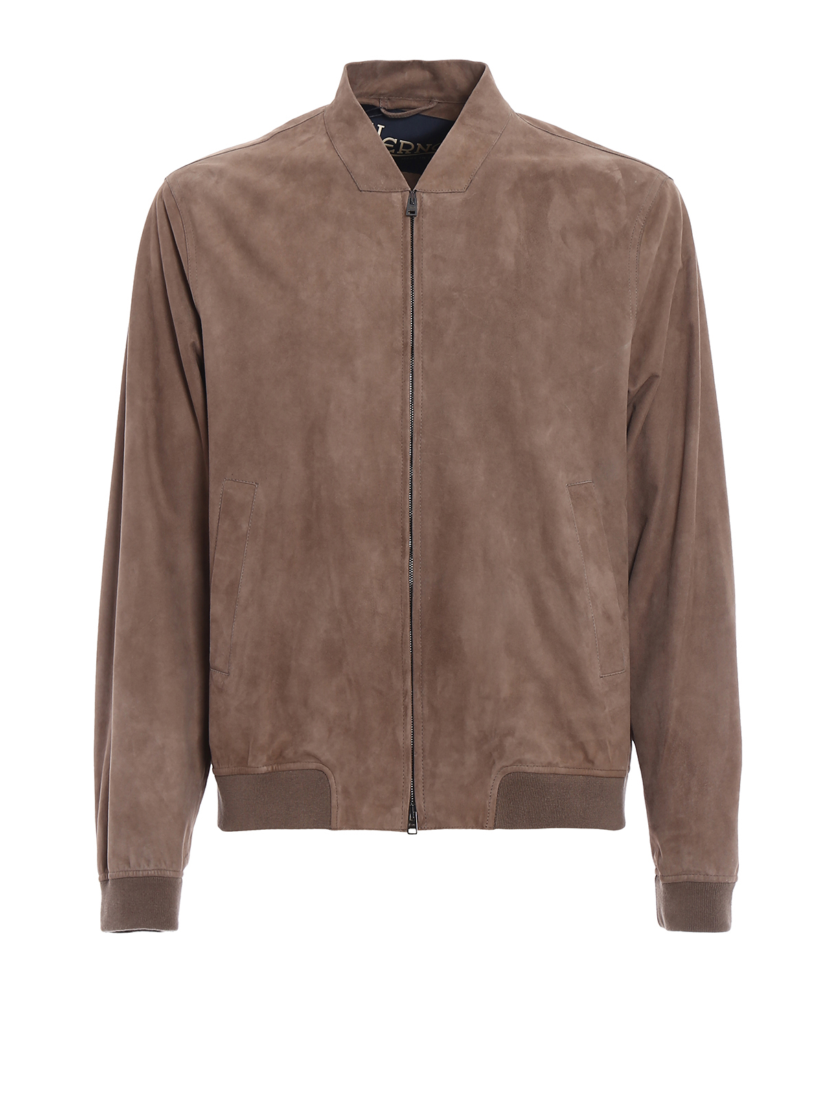 Leather jacket Herno - Soft nubuck leather bomber jacket - PL0062U180548600