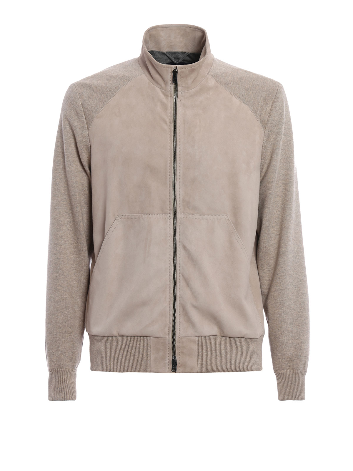 Leather jacket Herno - Suede and cotton bomber jacket - PL0061U180601900